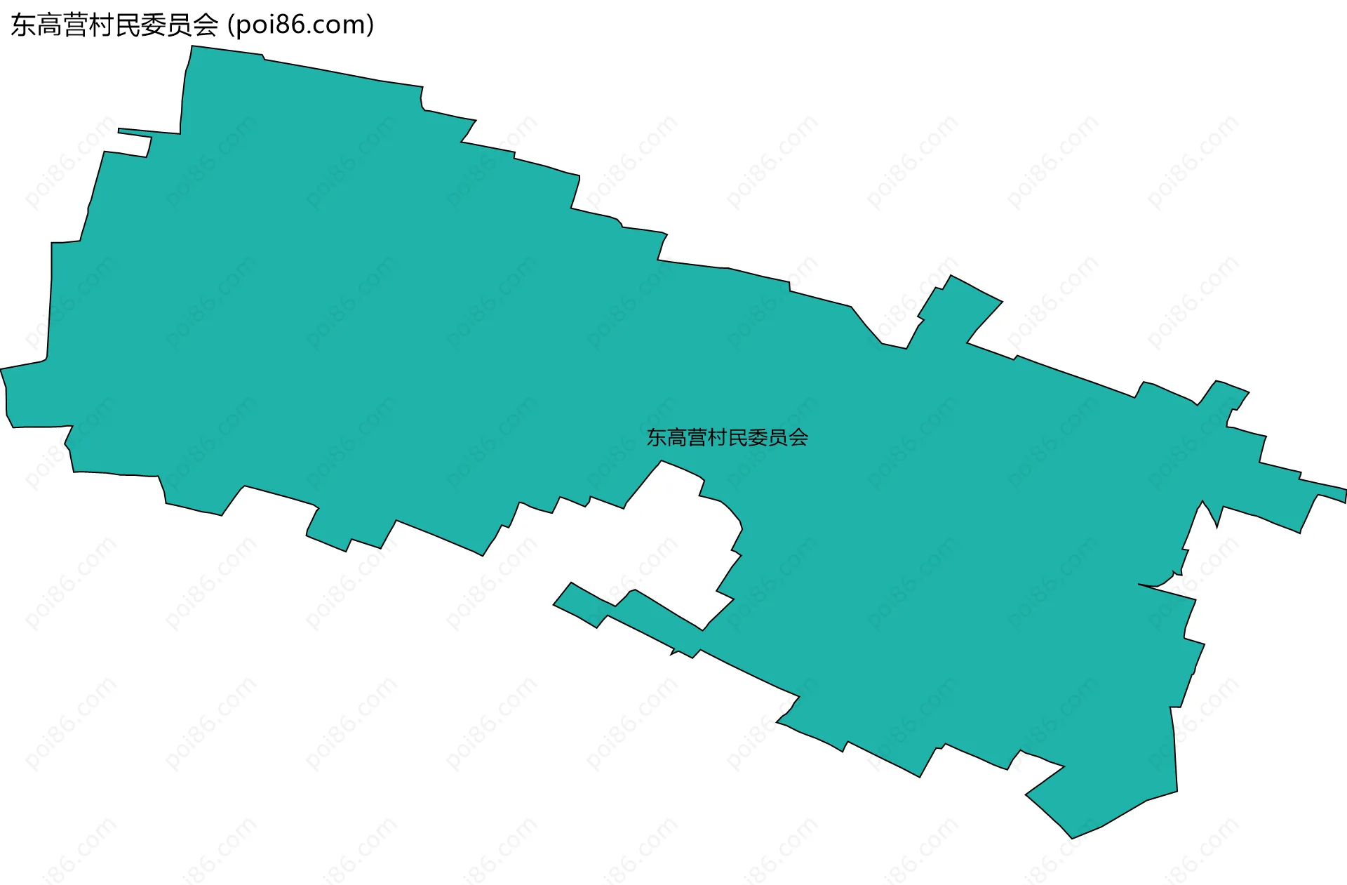 东高营村民委员会边界地图