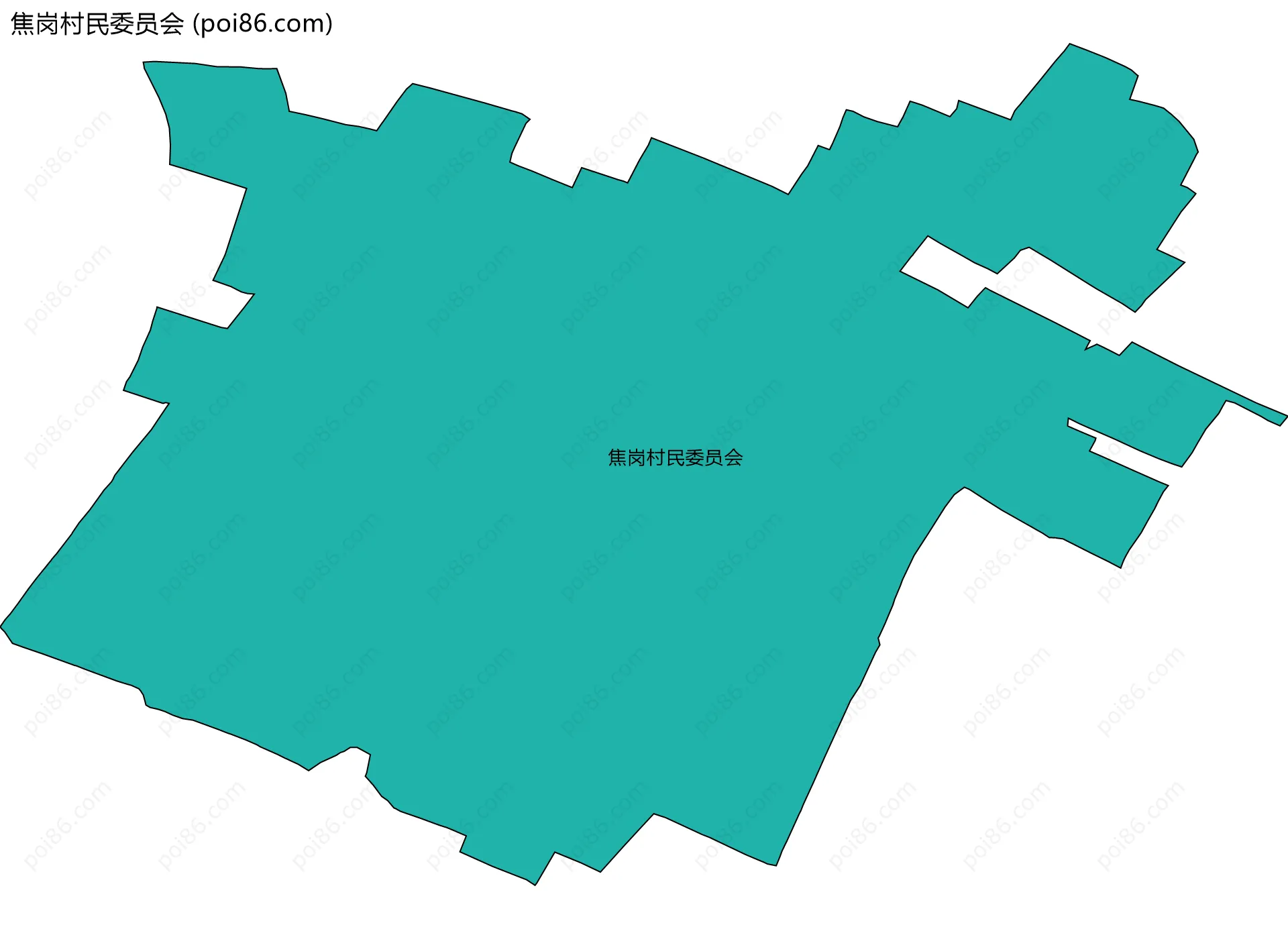 焦岗村民委员会边界地图