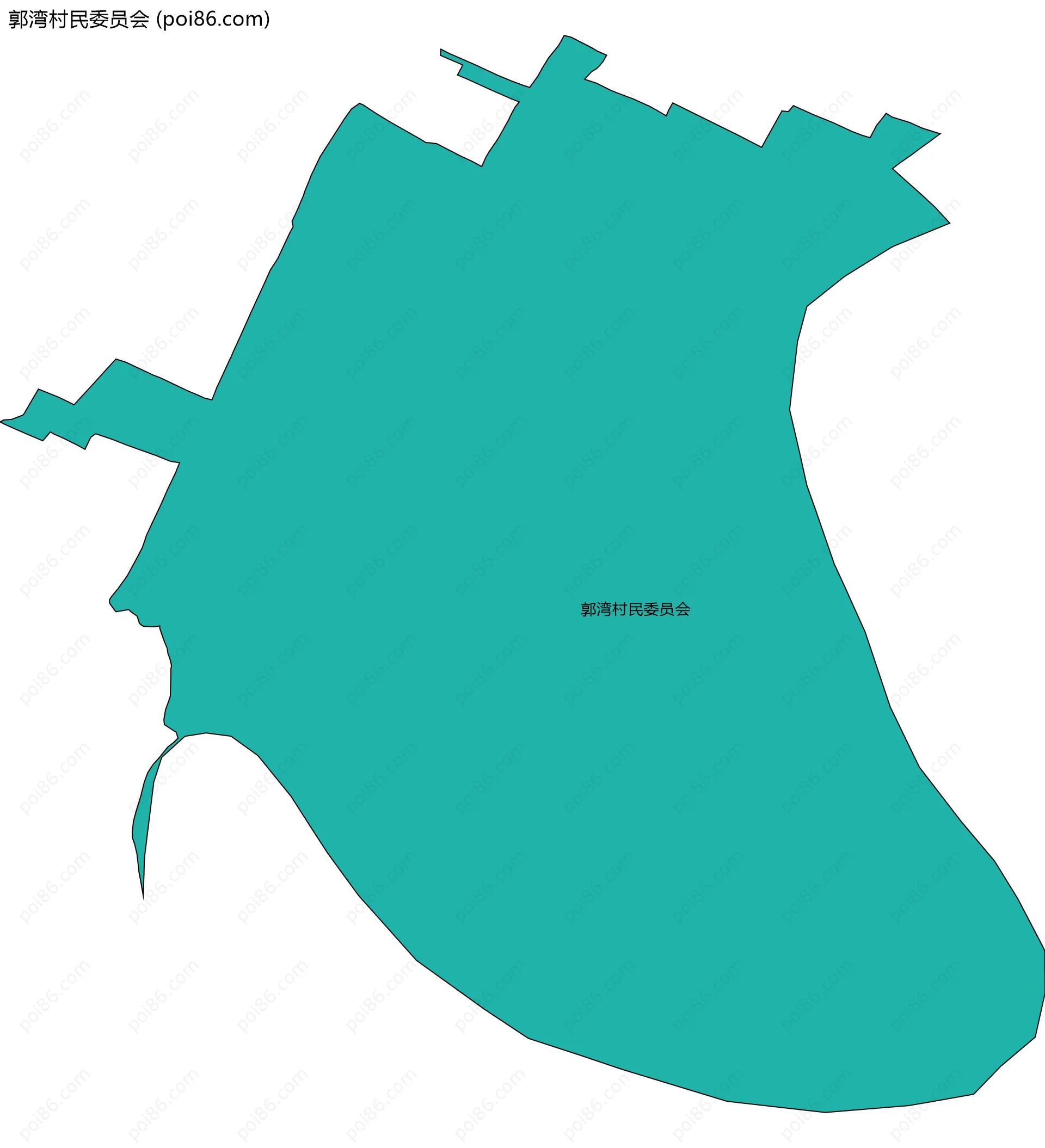 郭湾村民委员会边界地图