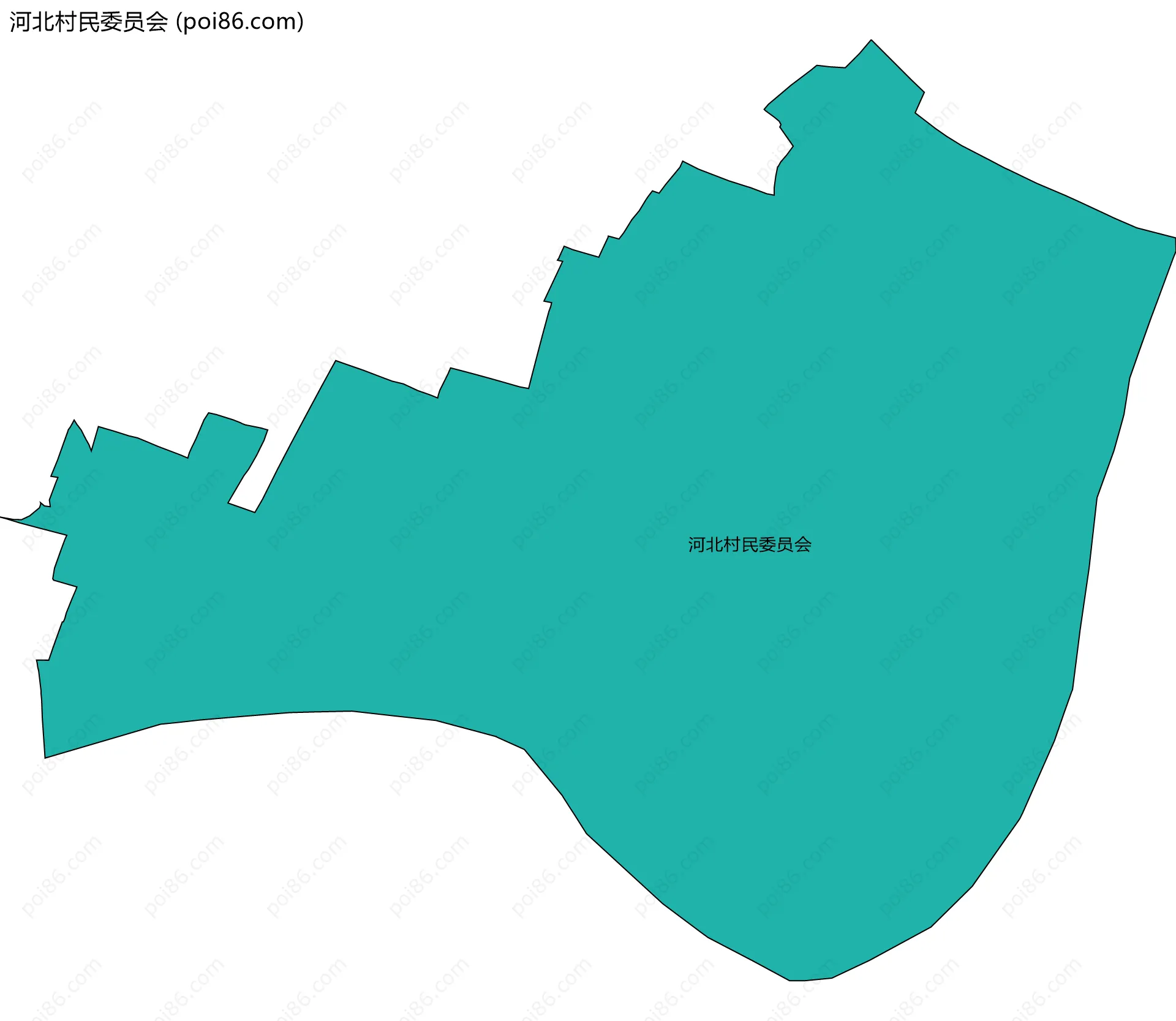 河北村民委员会边界地图