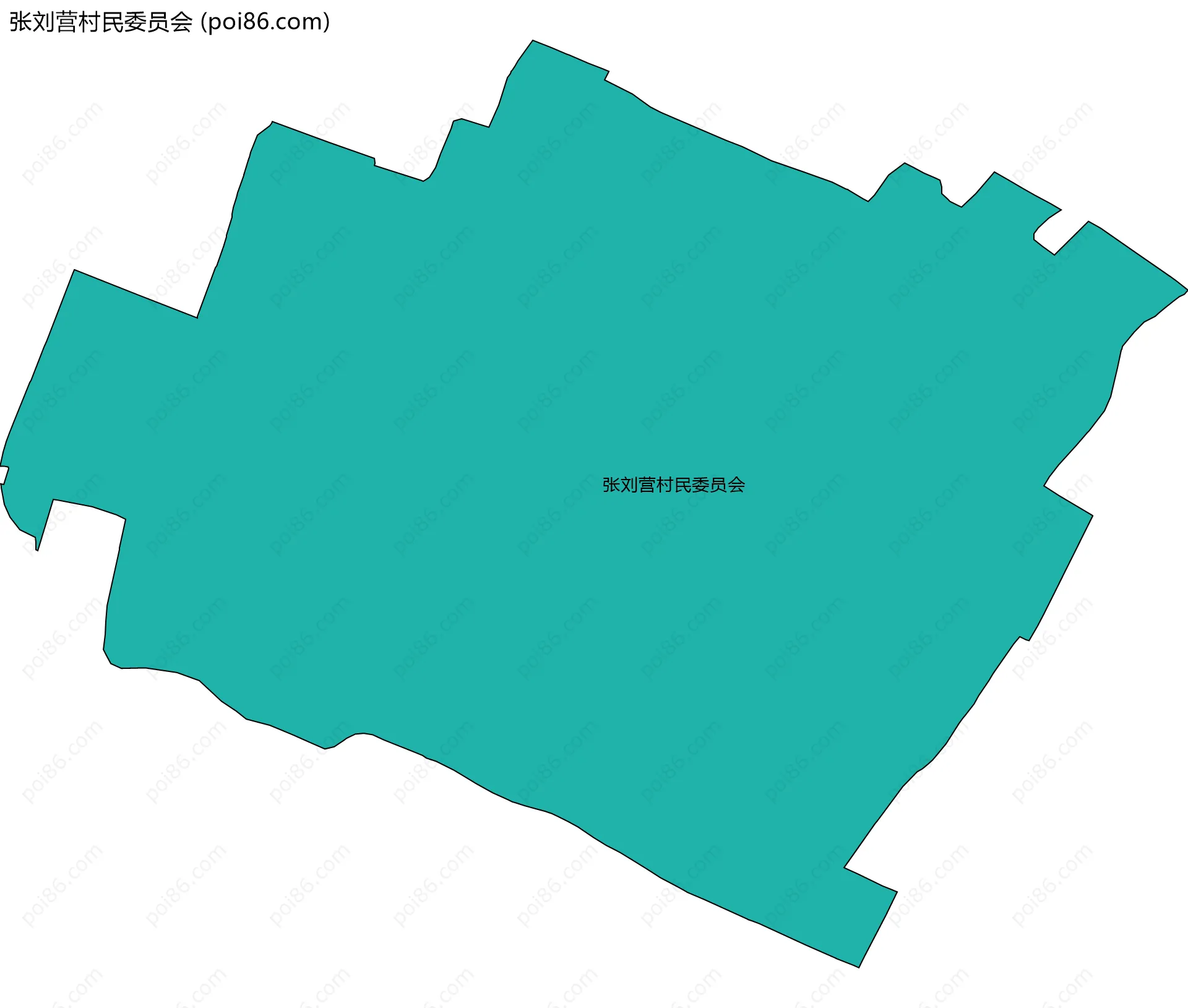 张刘营村民委员会边界地图