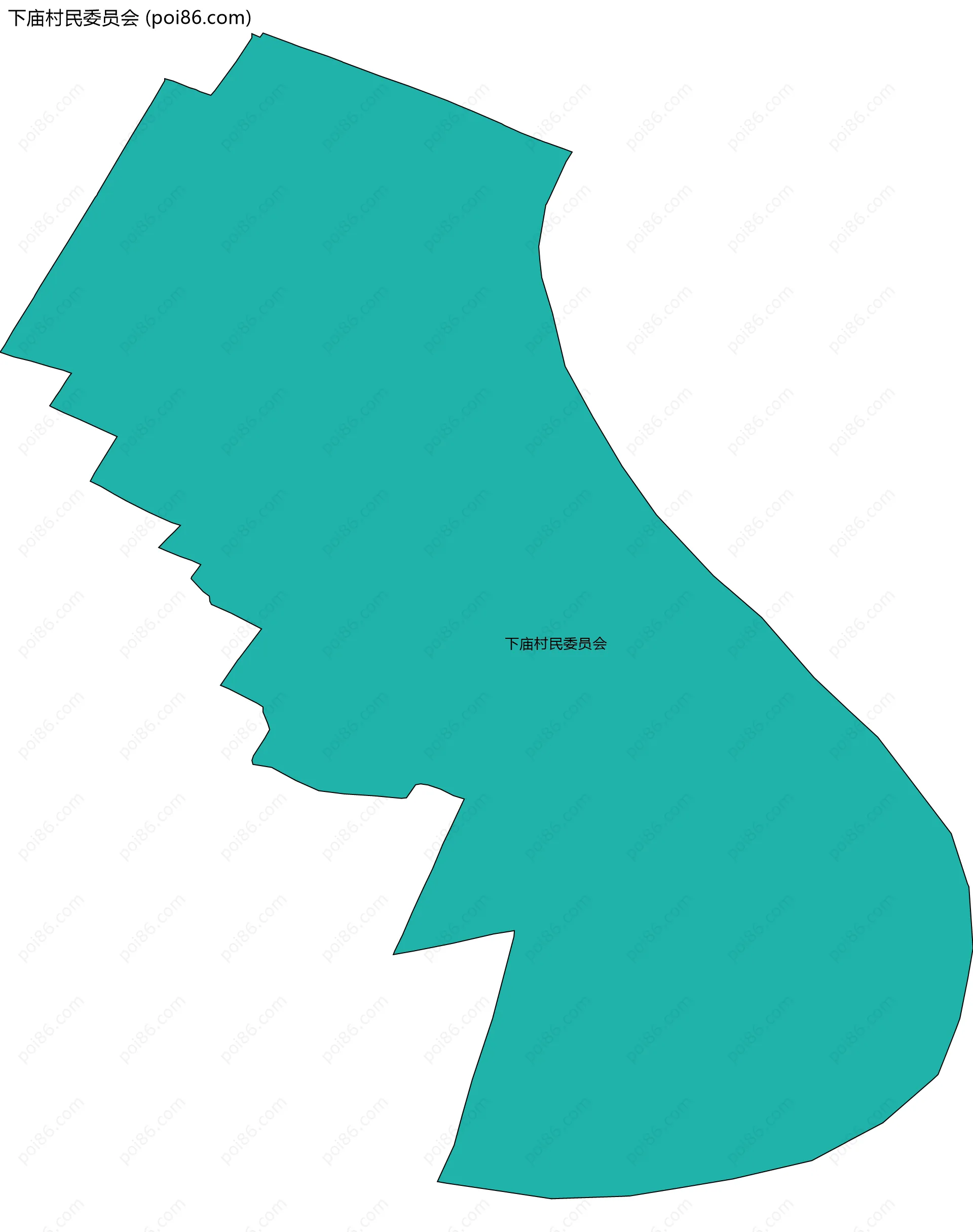 下庙村民委员会边界地图