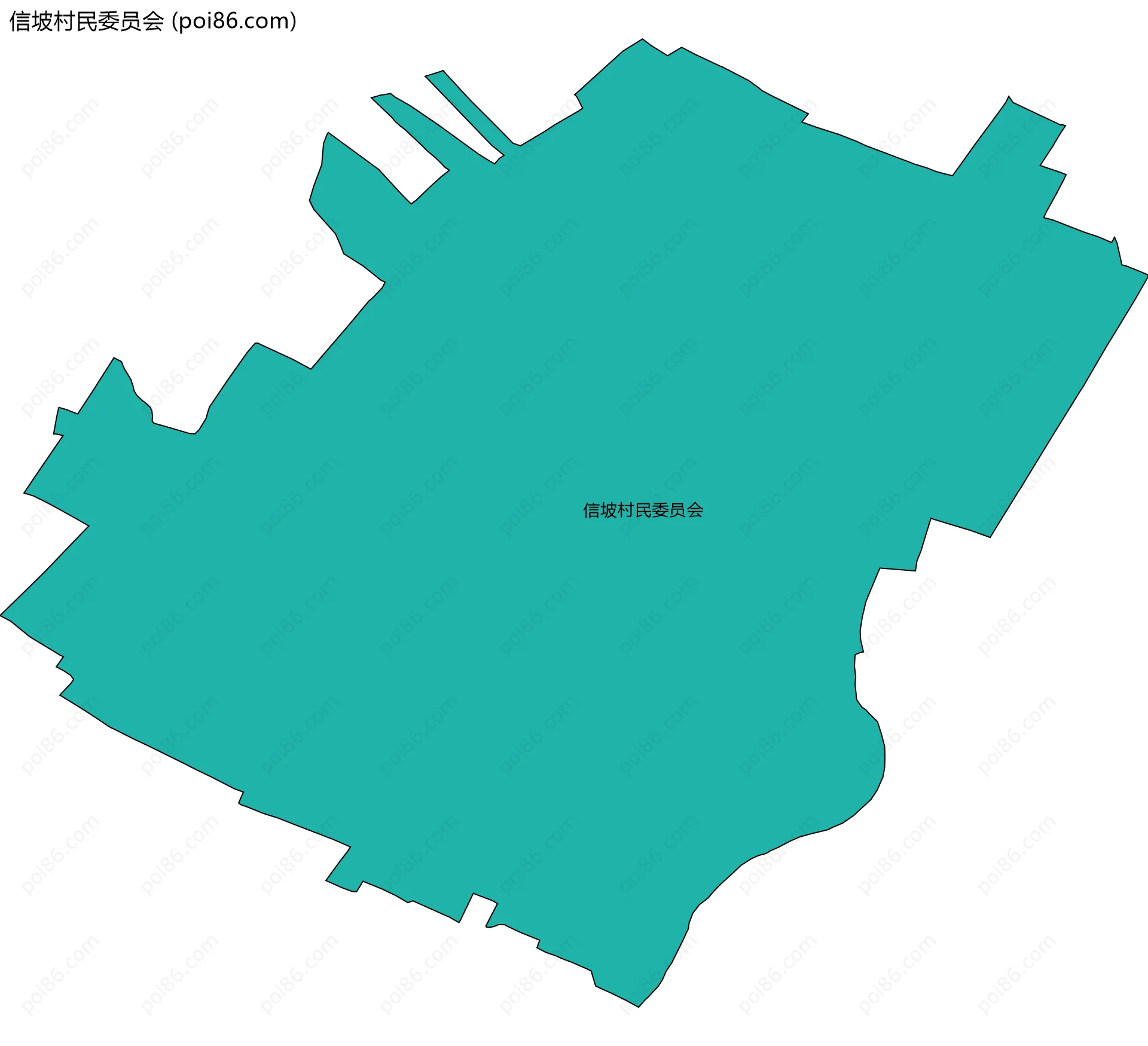信坡村民委员会边界地图