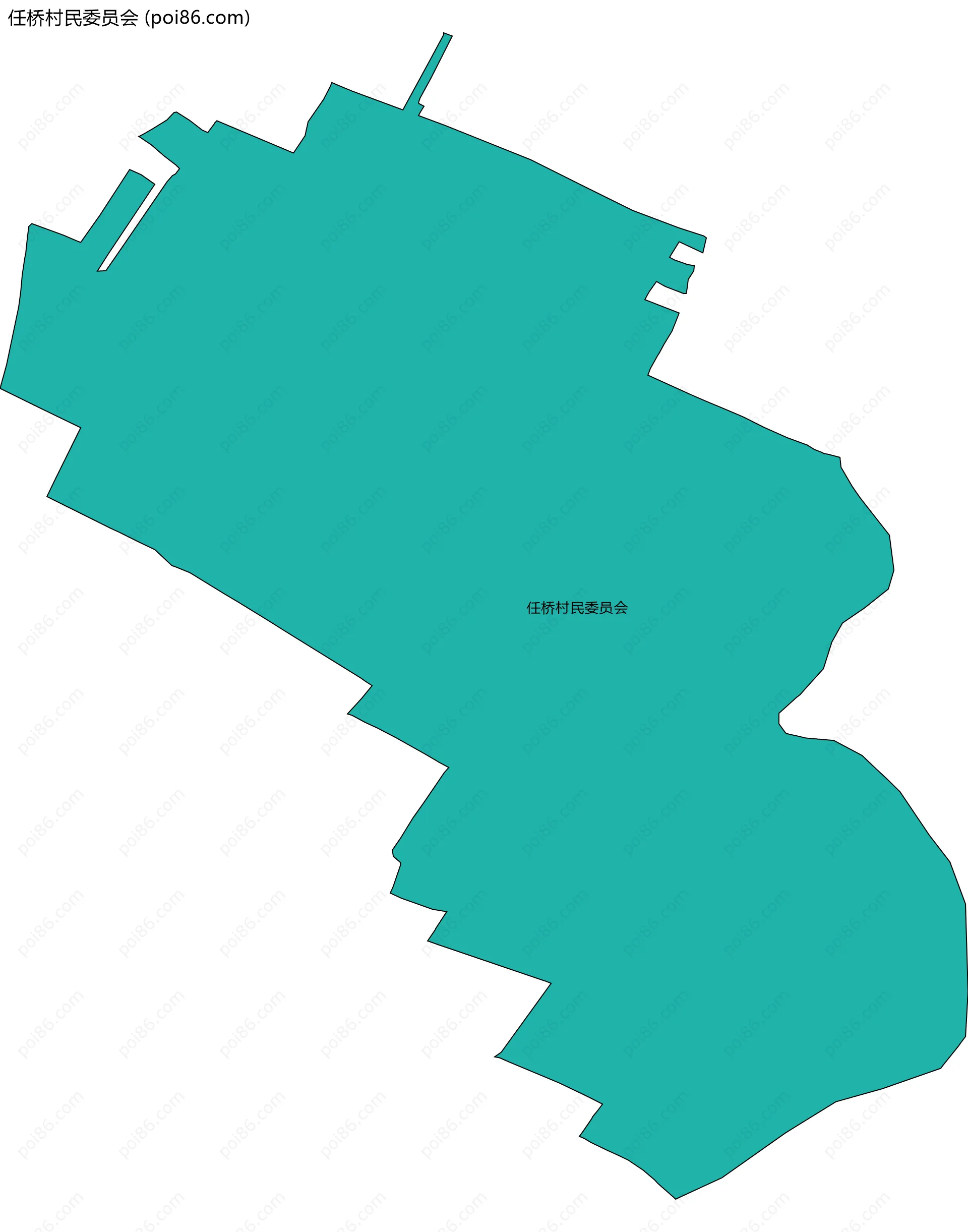 任桥村民委员会边界地图
