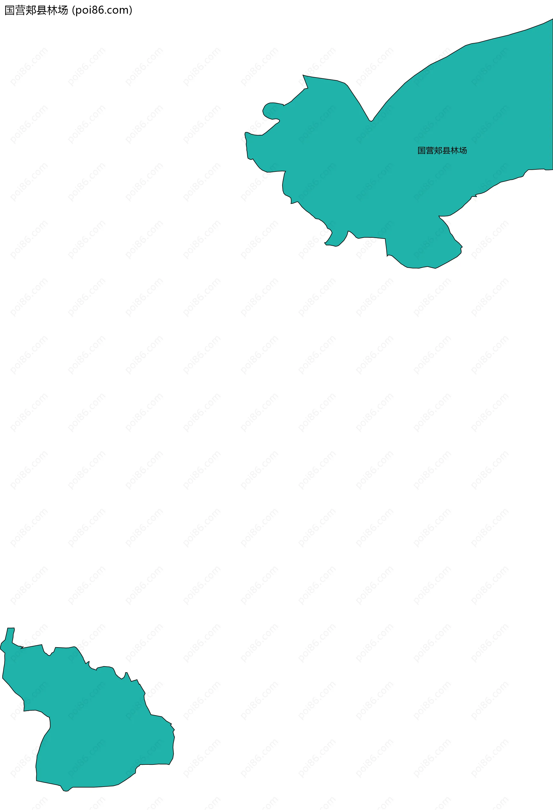 国营郏县林场边界地图(五级行政区划)