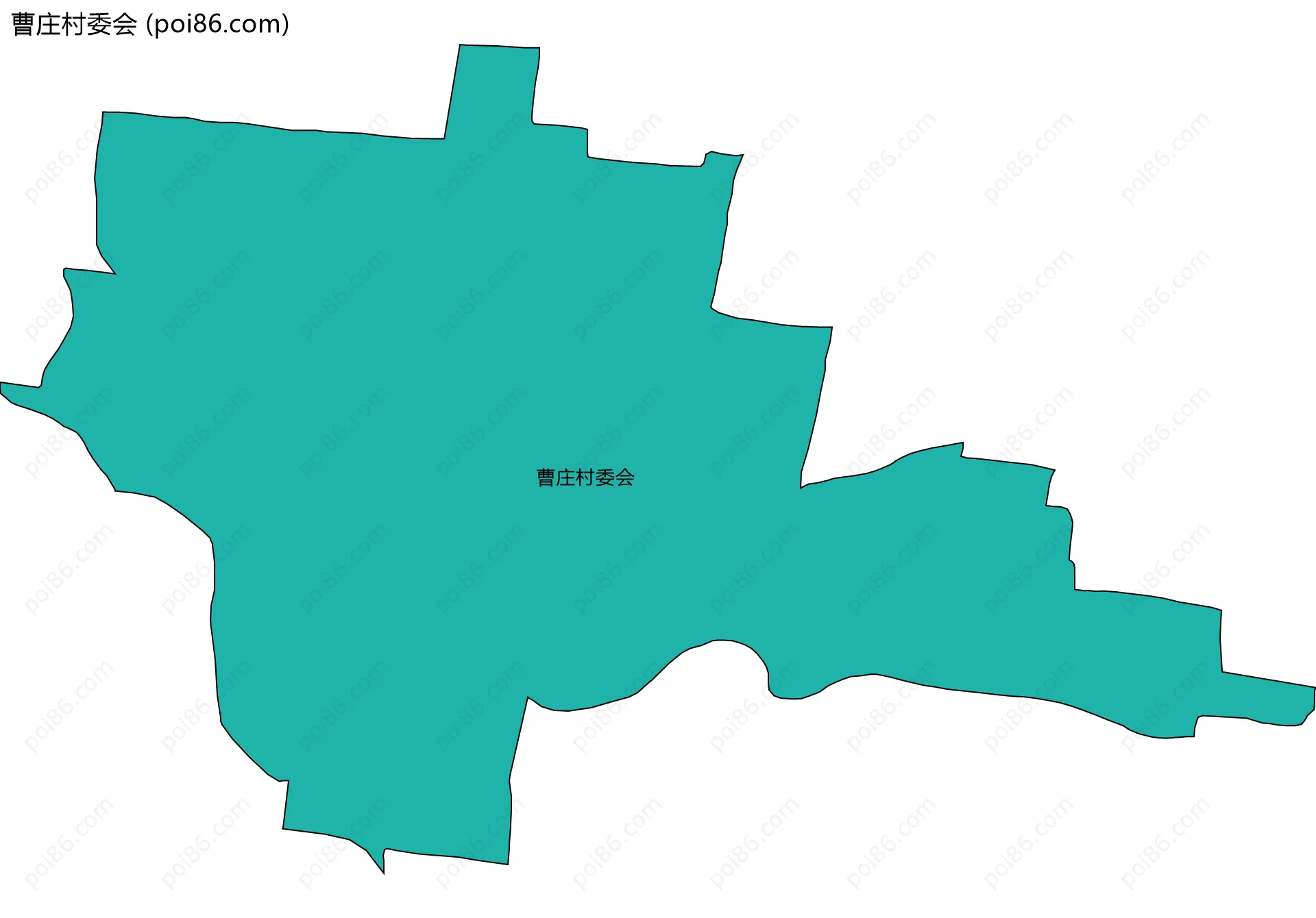 曹庄村委会边界地图