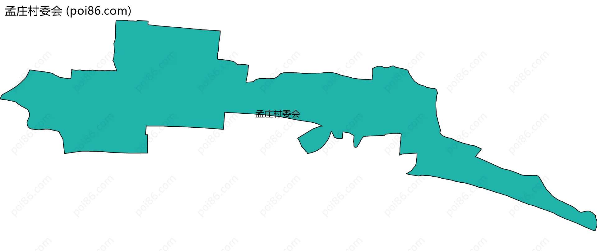 孟庄村委会边界地图