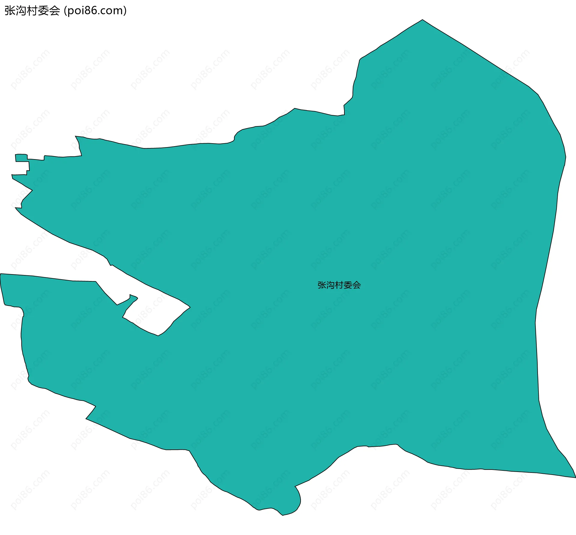 张沟村委会边界地图