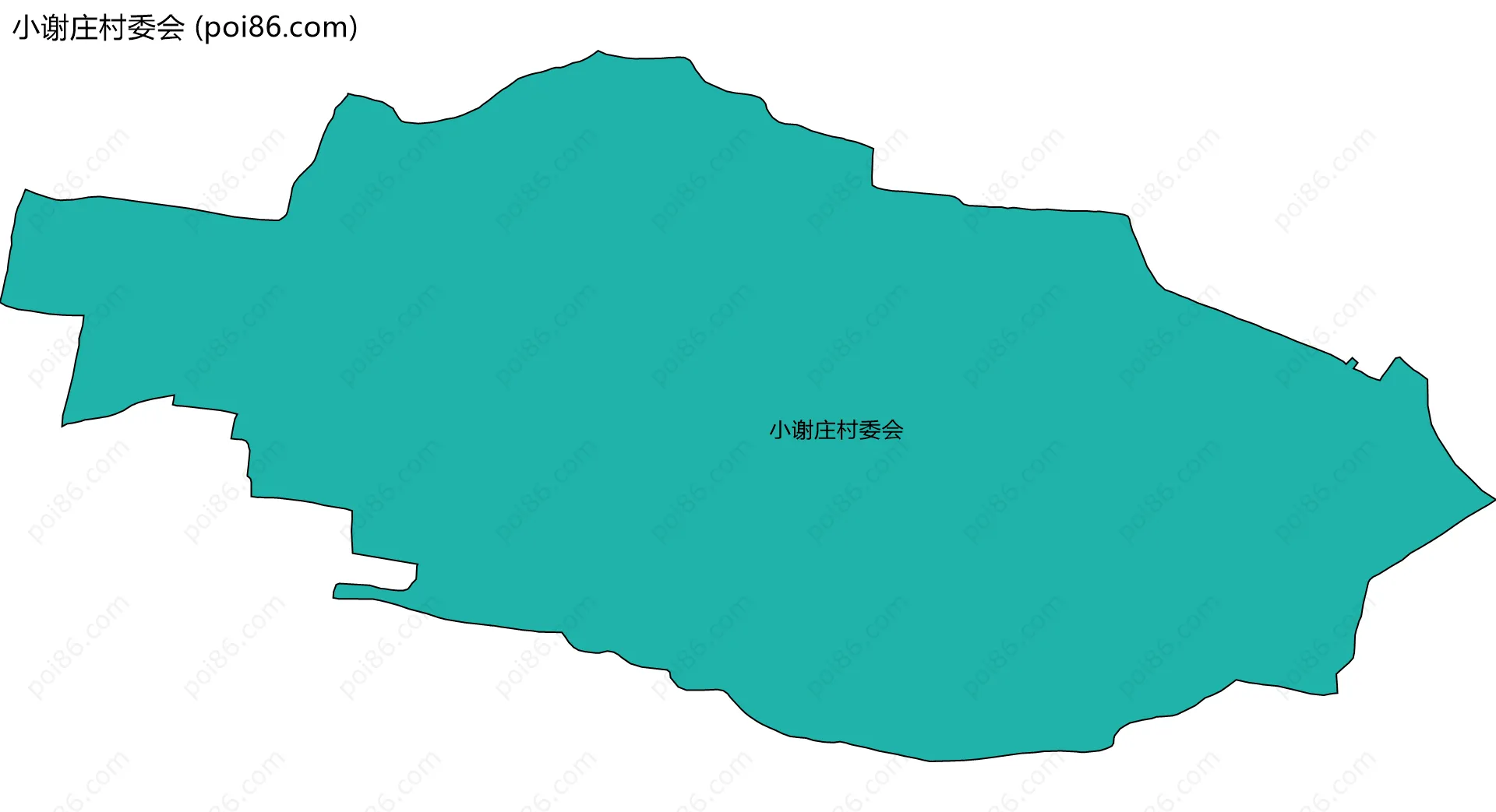 小谢庄村委会边界地图
