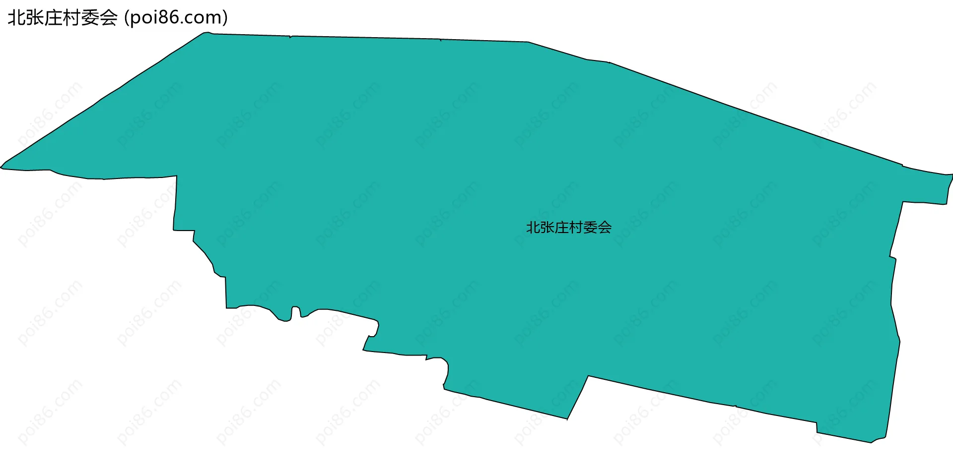 北张庄村委会边界地图