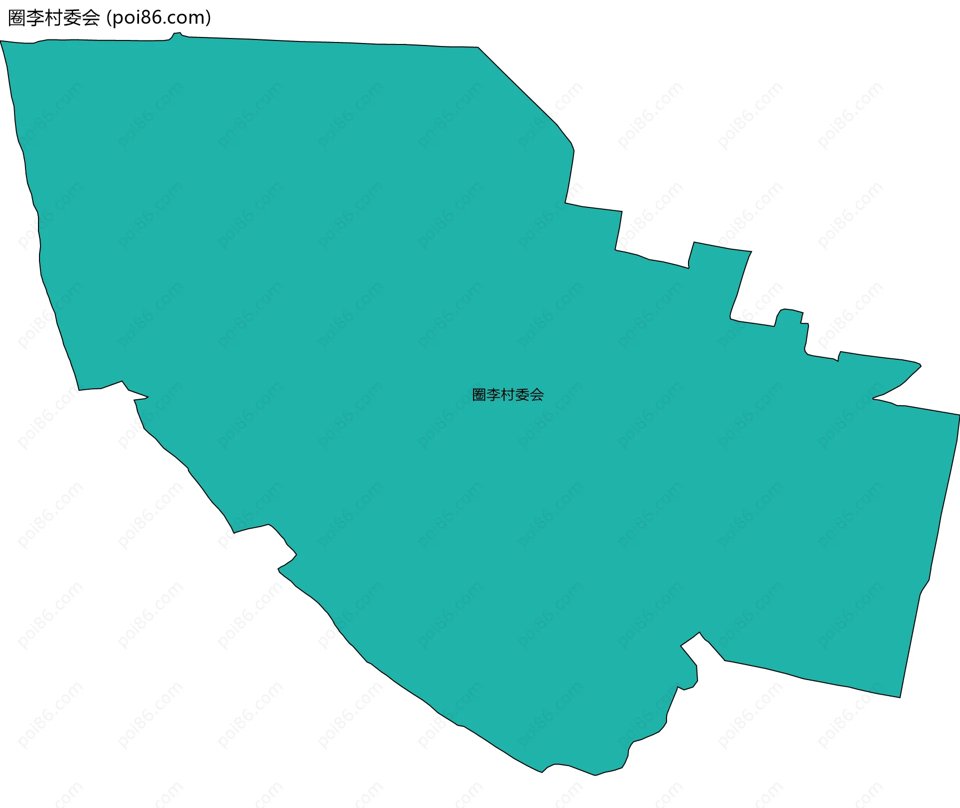 圈李村委会边界地图