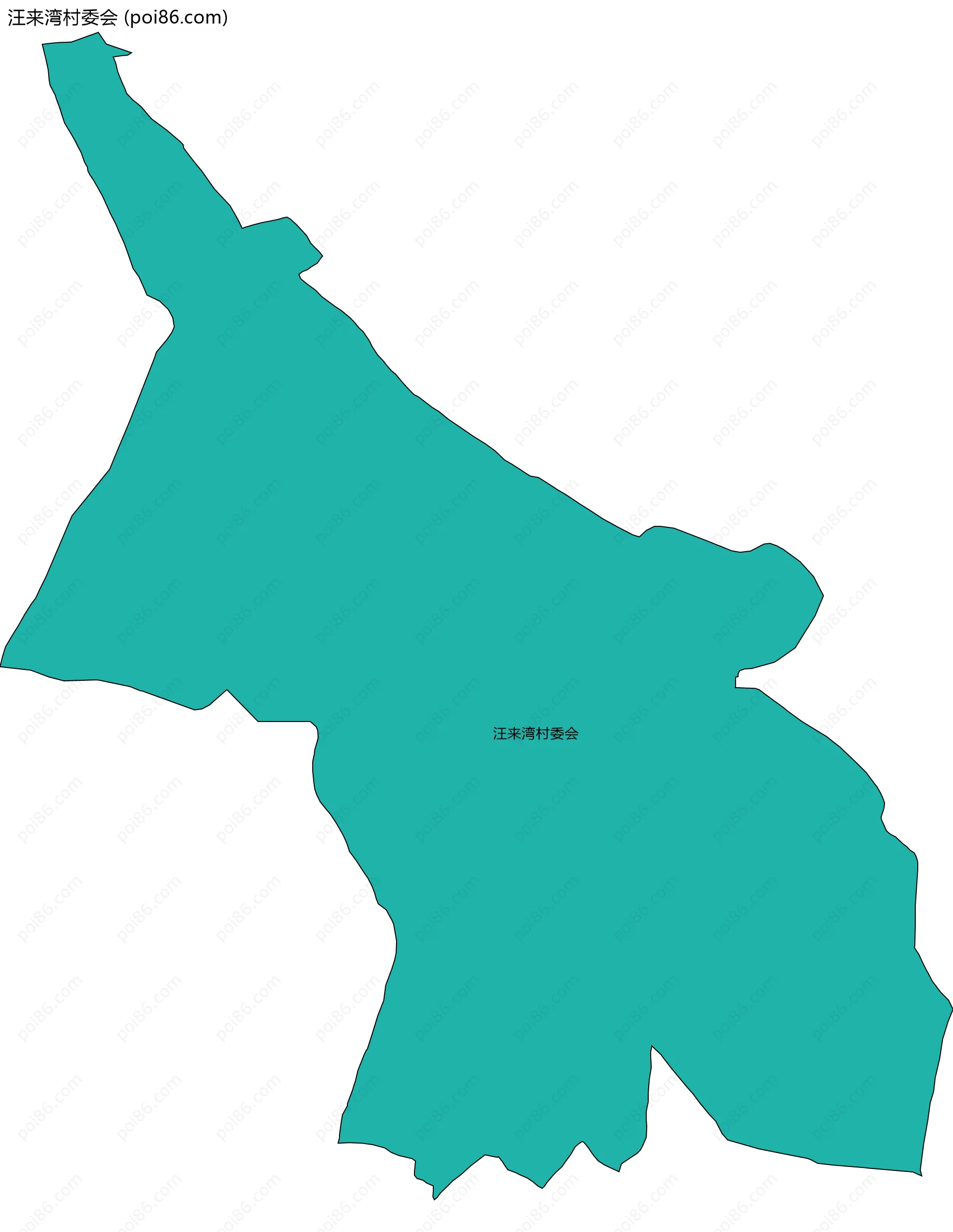 汪来湾村委会边界地图