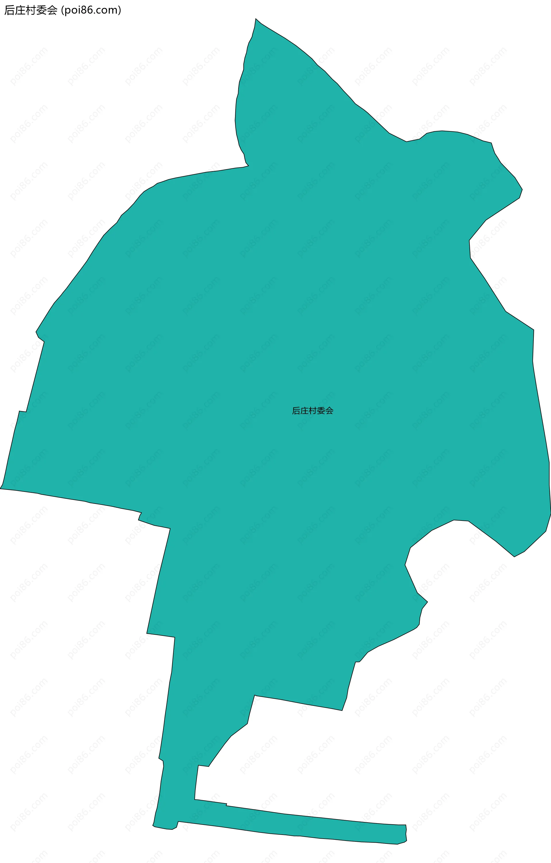 后庄村委会边界地图