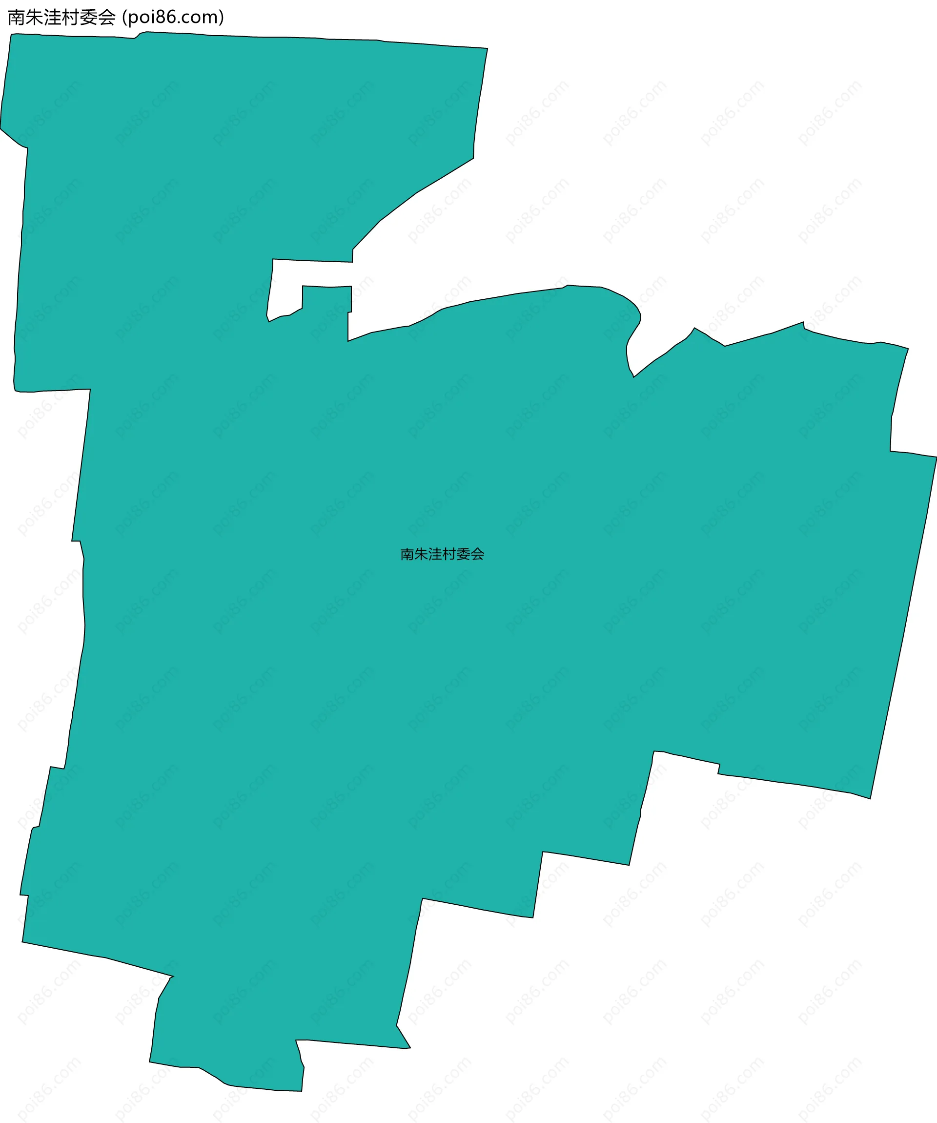 南朱洼村委会边界地图