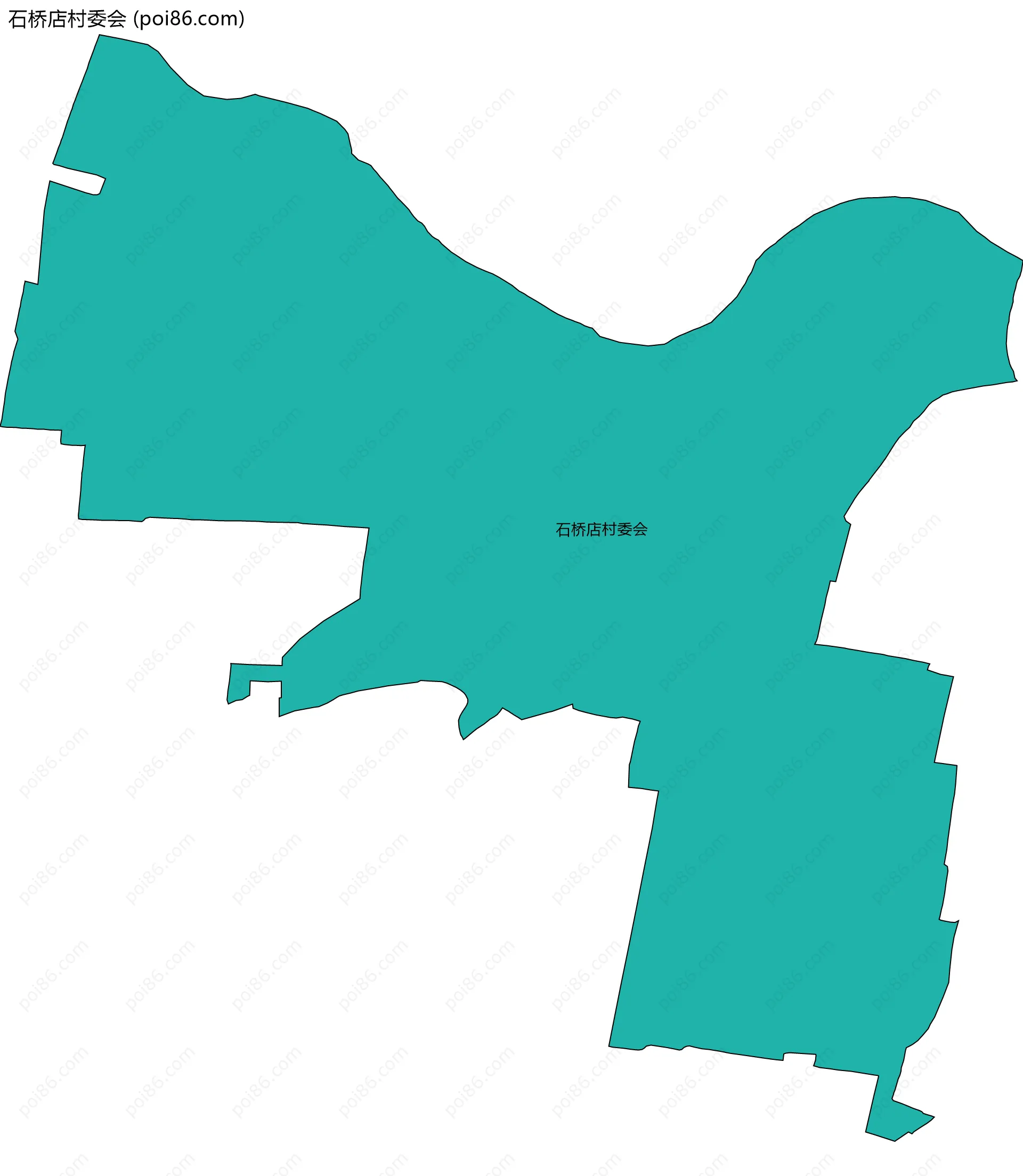 石桥店村委会边界地图