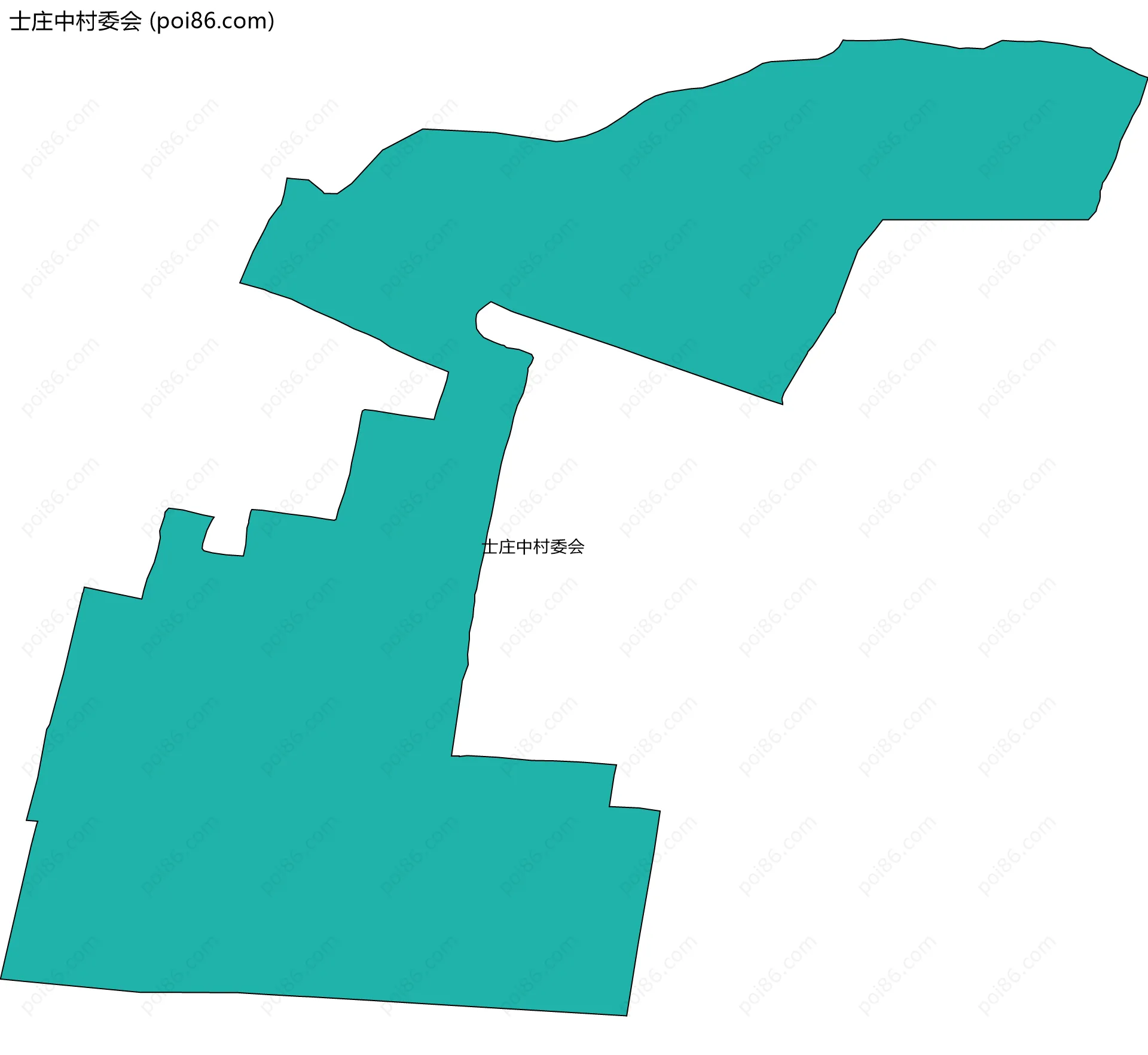 士庄中村委会边界地图