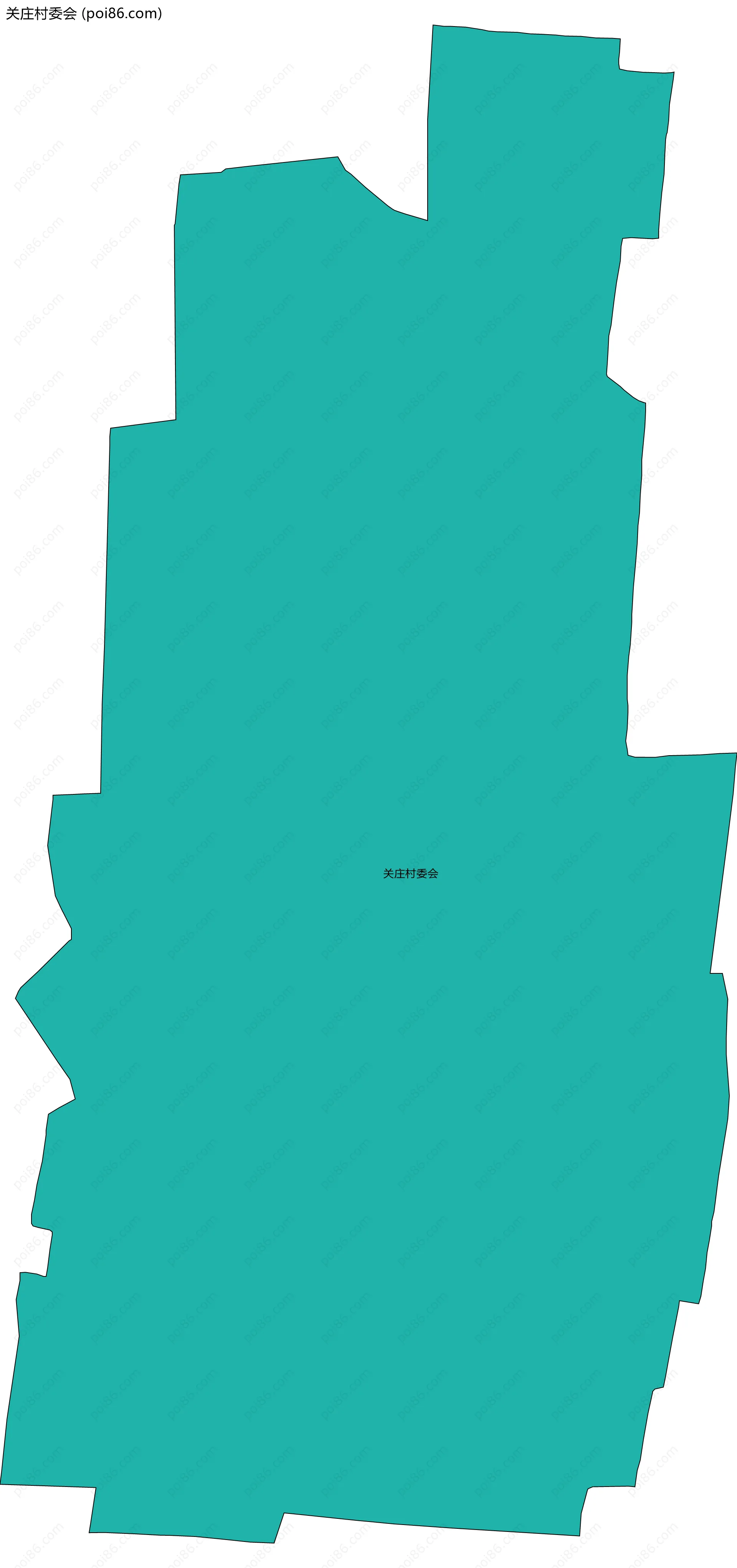 关庄村委会边界地图