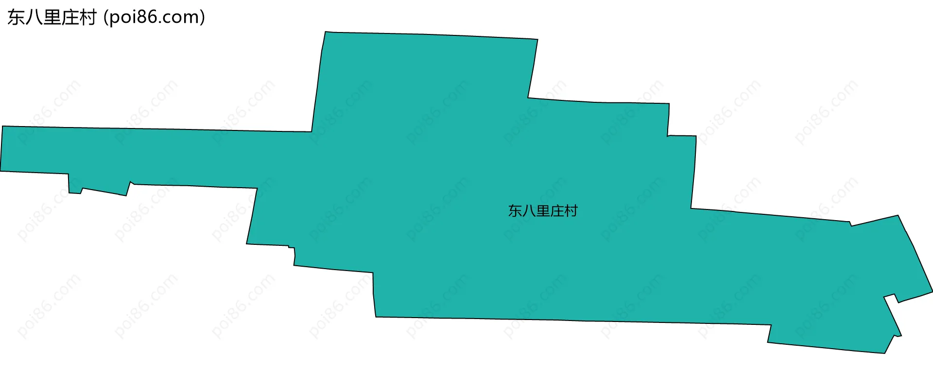 东八里庄村边界地图