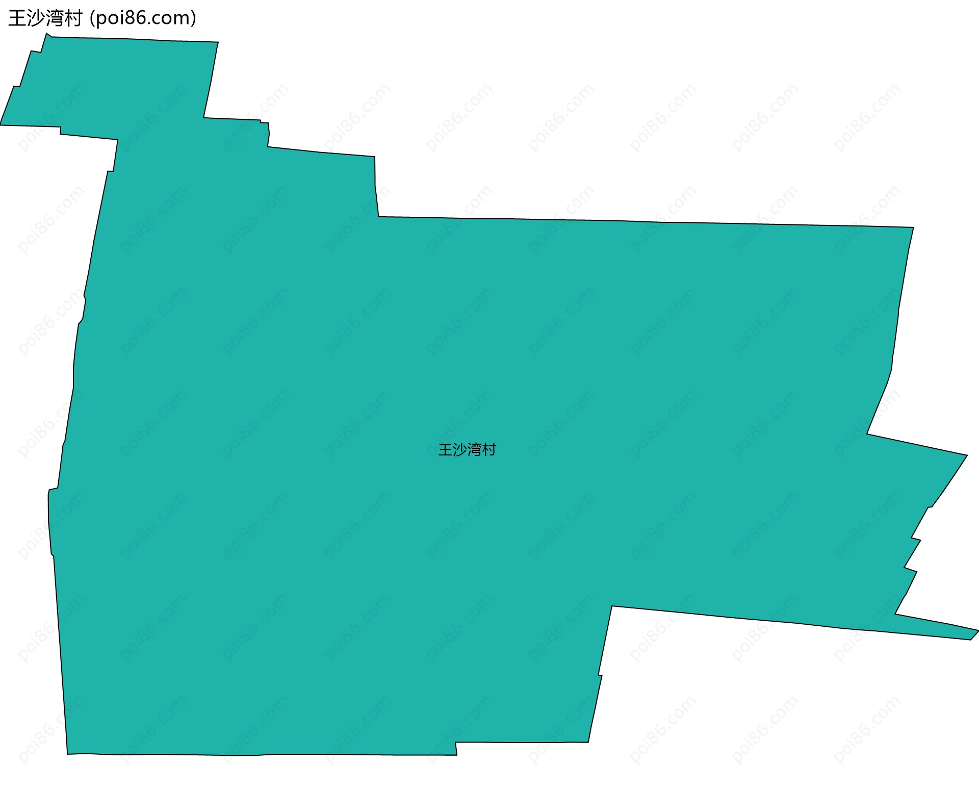 王沙湾村边界地图