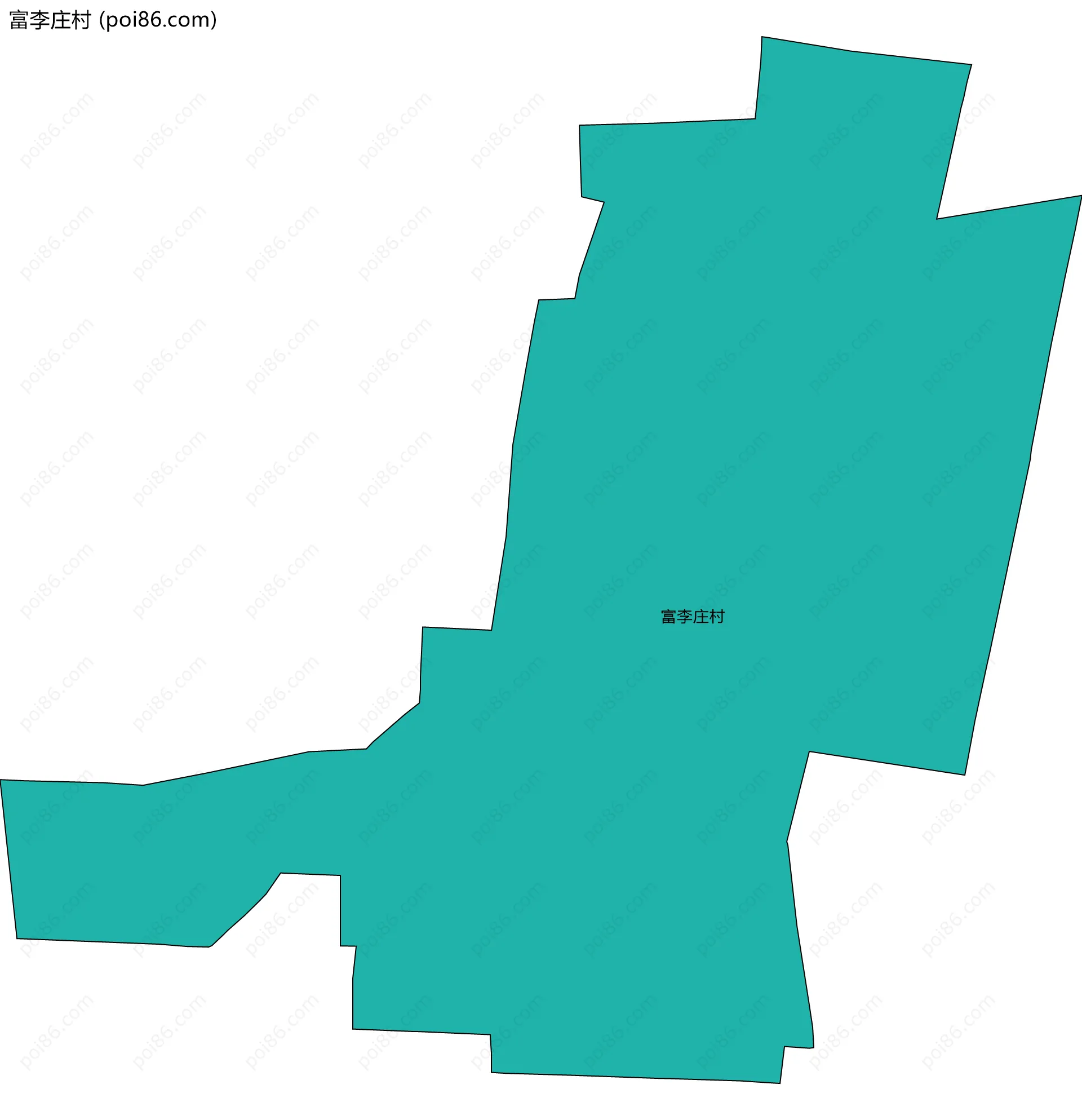 富李庄村边界地图