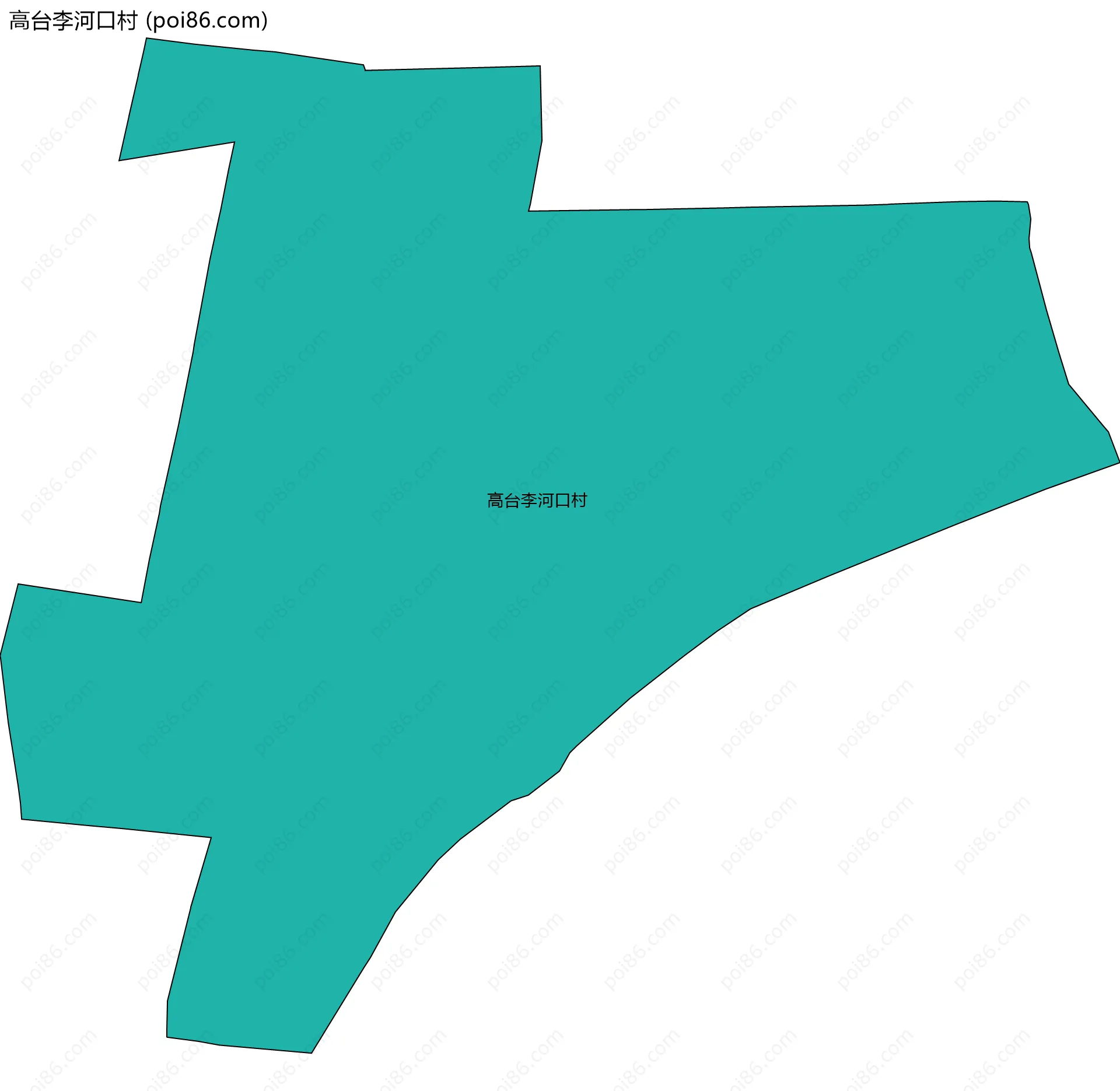 高台李河口村边界地图