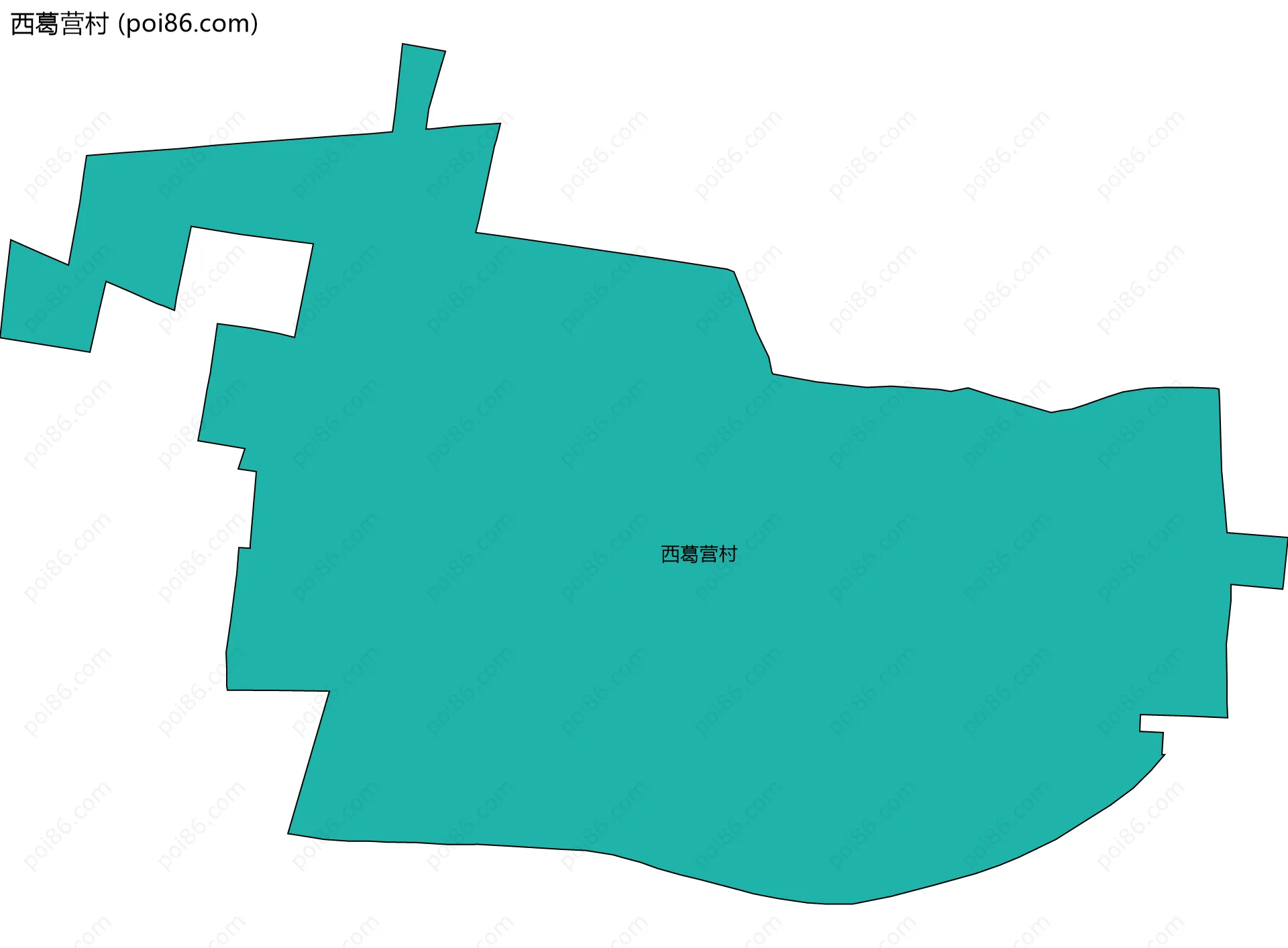 西葛营村边界地图