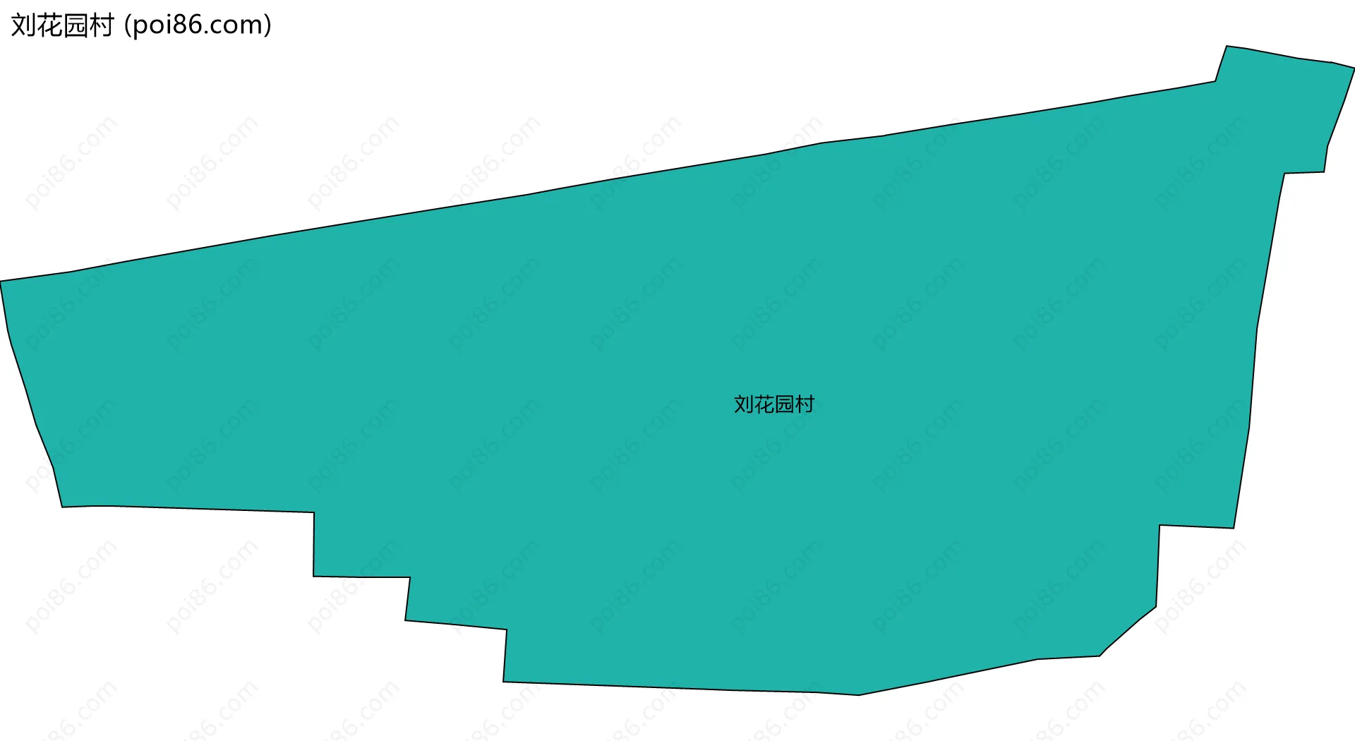 刘花园村边界地图