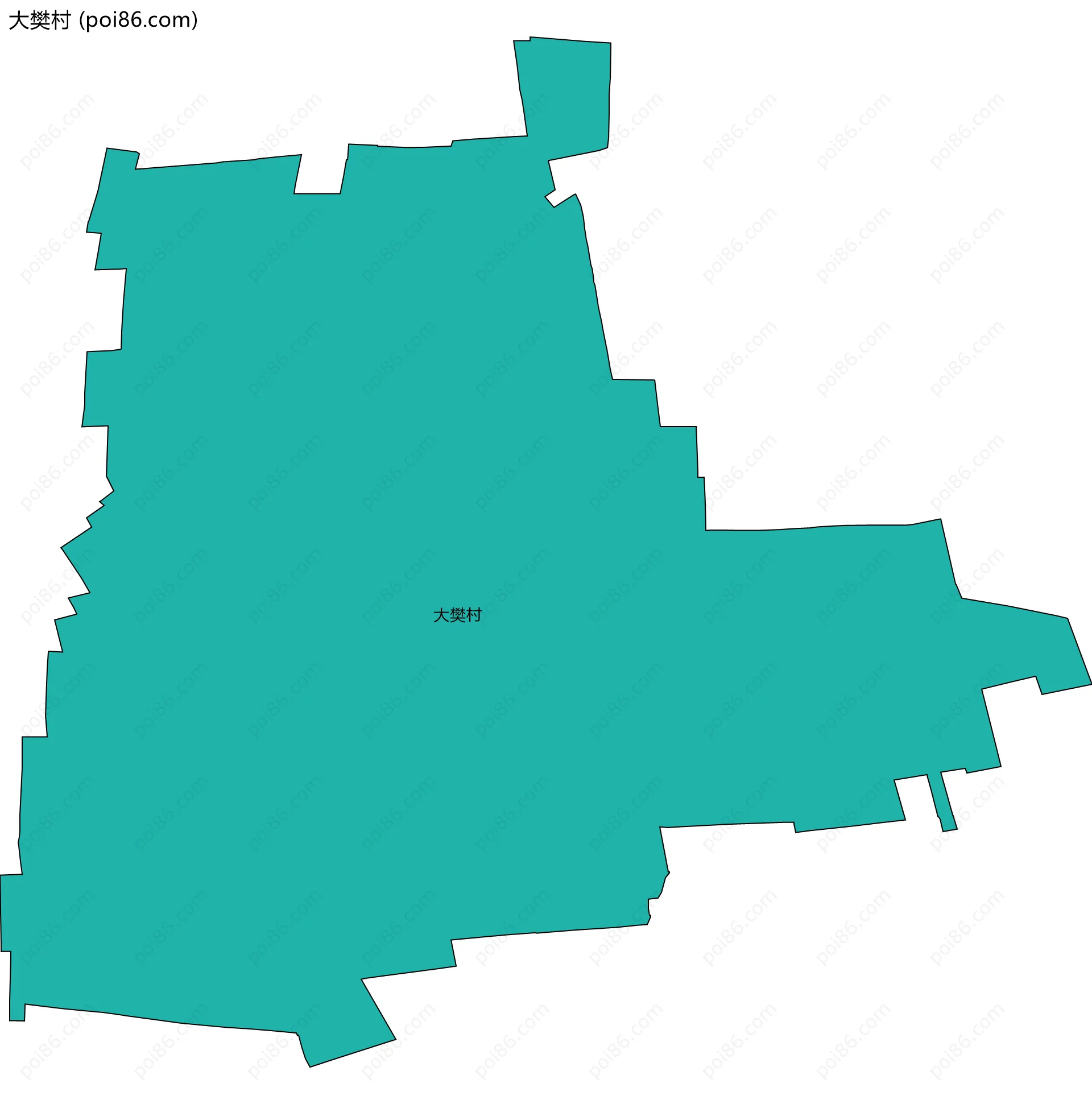 大樊村边界地图