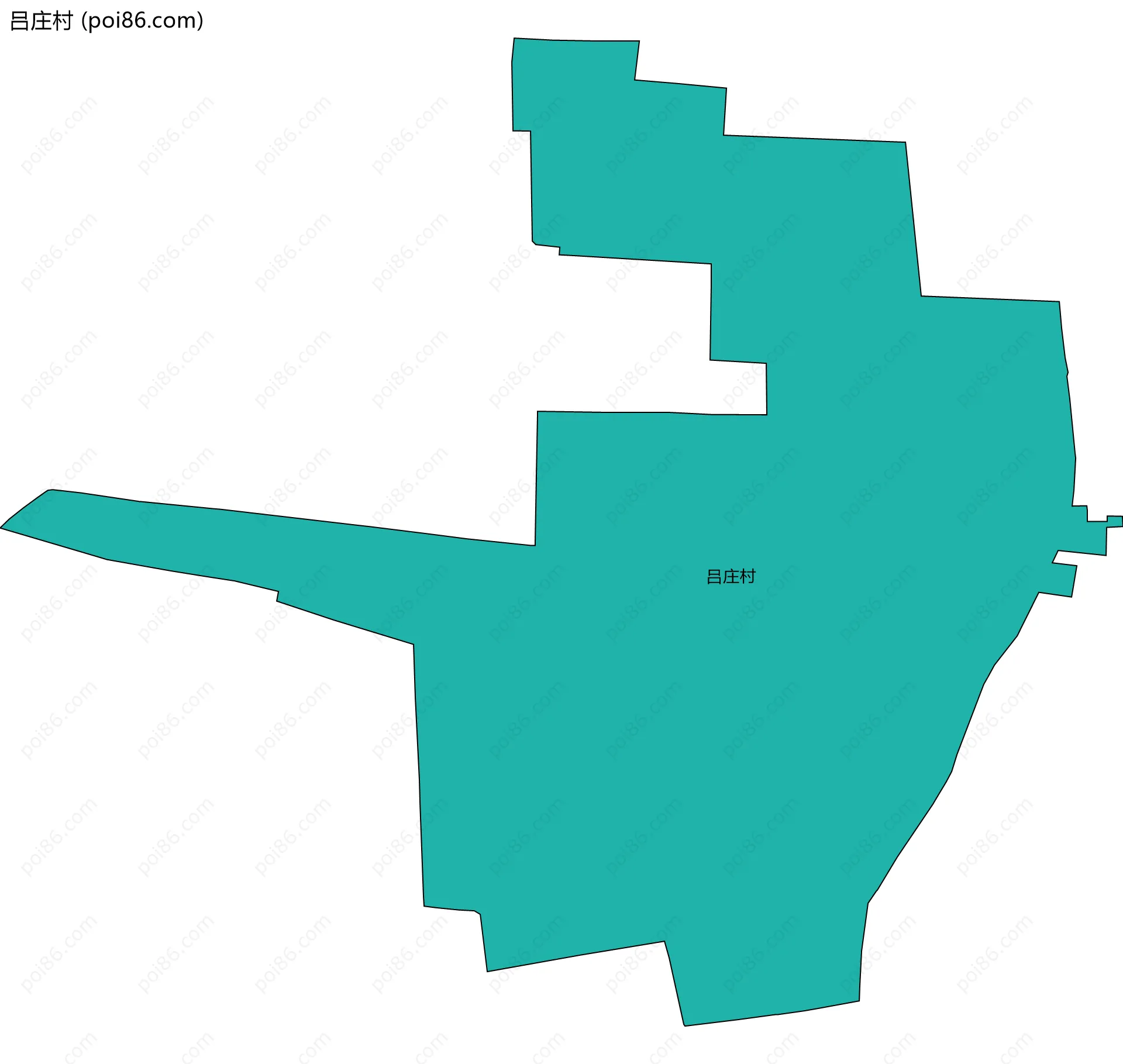吕庄村边界地图