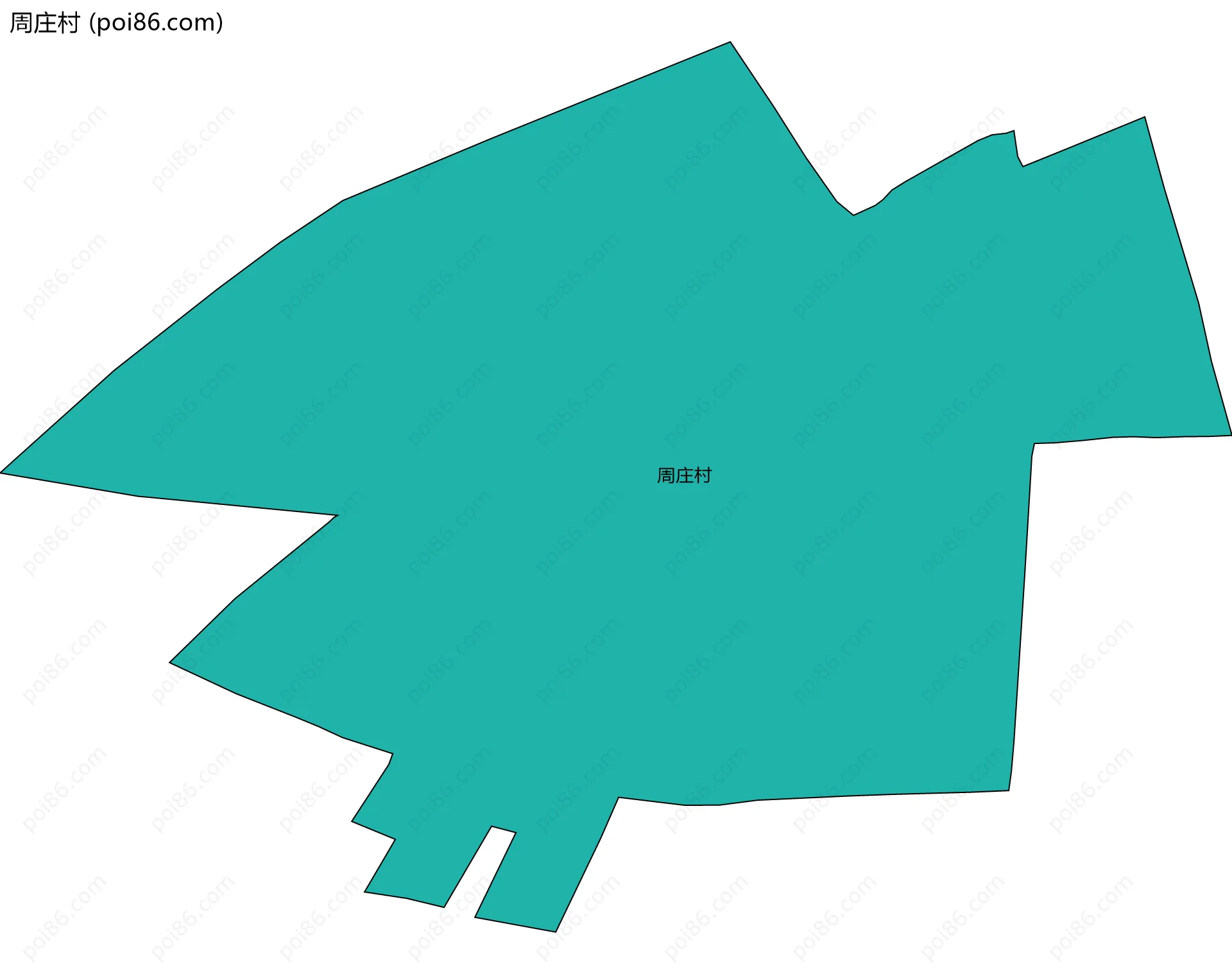 周庄村边界地图