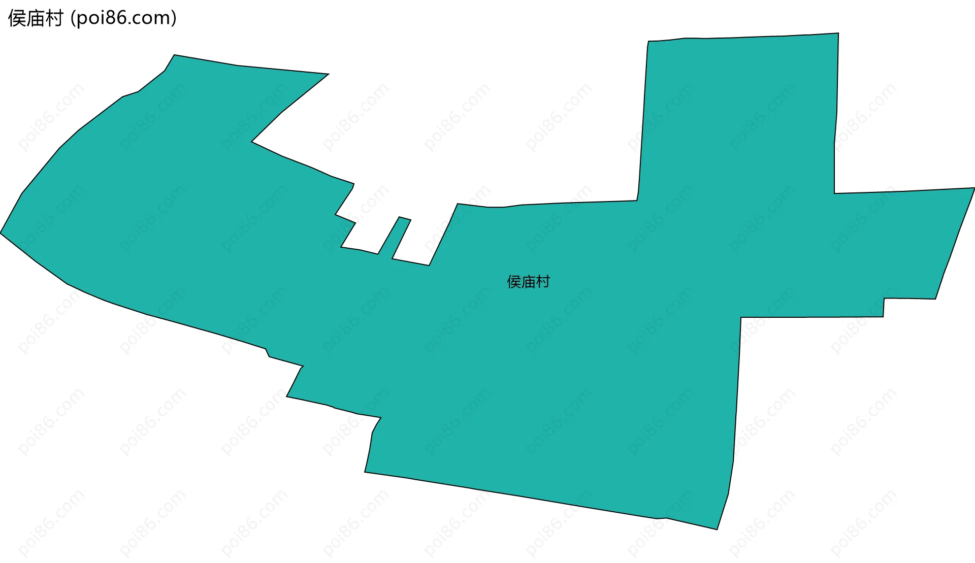 侯庙村边界地图