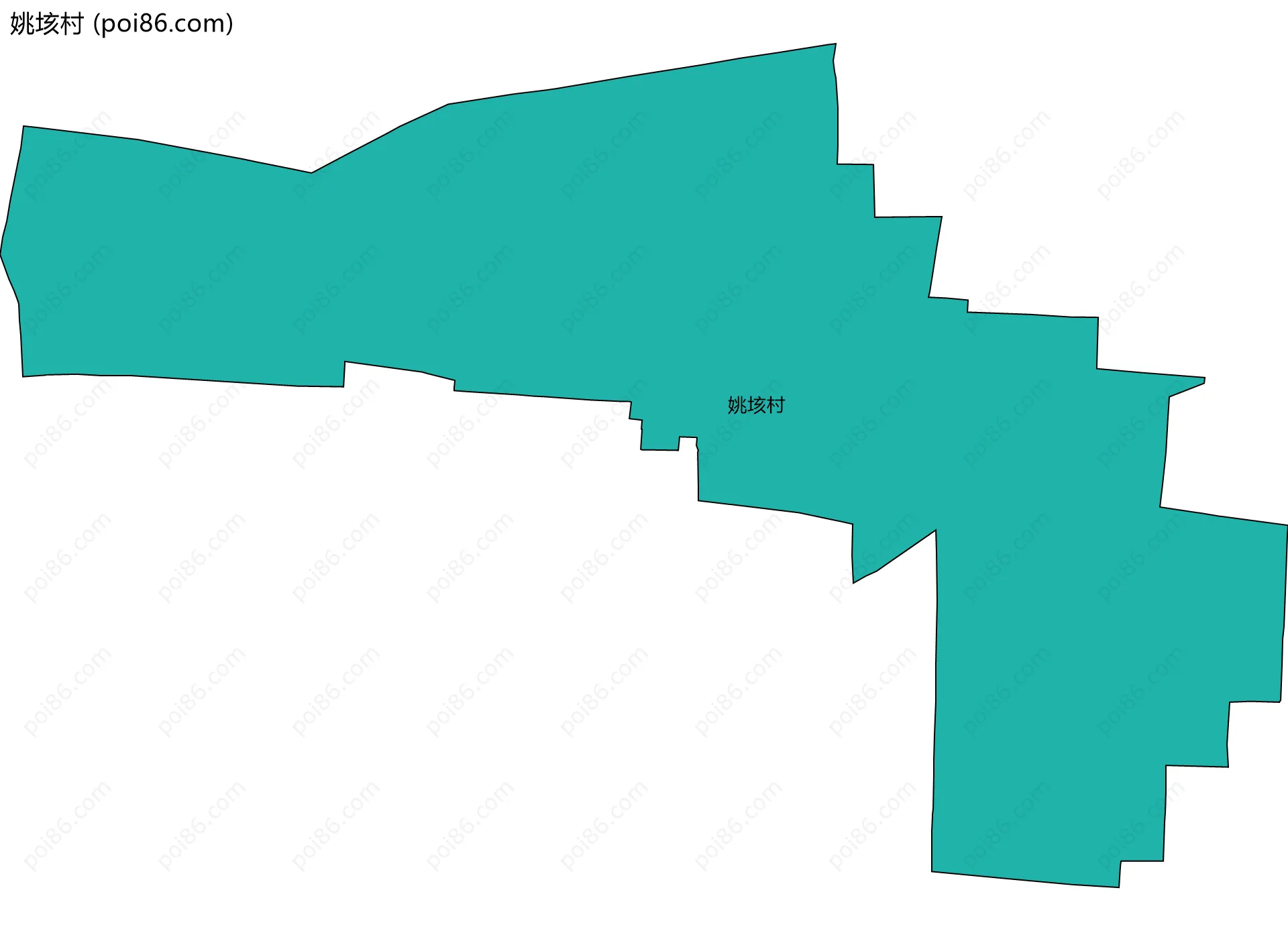 姚垓村边界地图