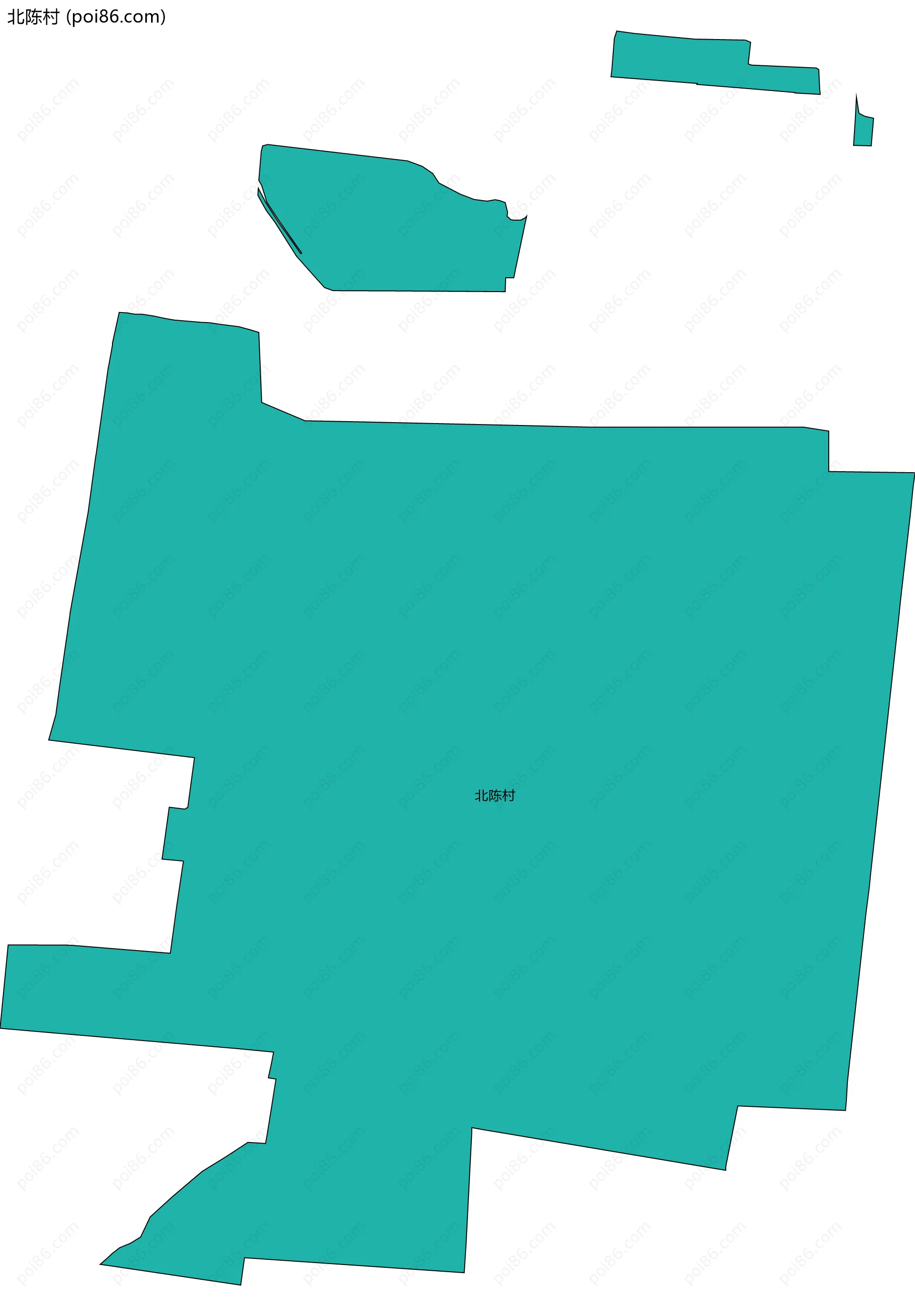 北陈村边界地图