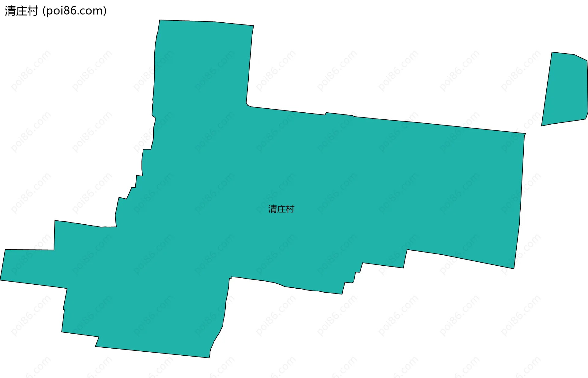 清庄村边界地图
