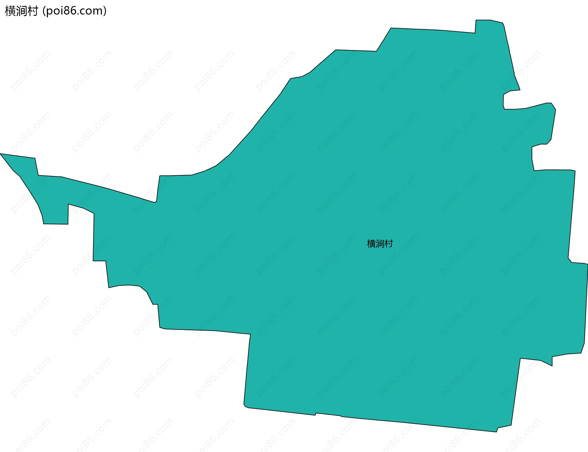 横涧村边界地图