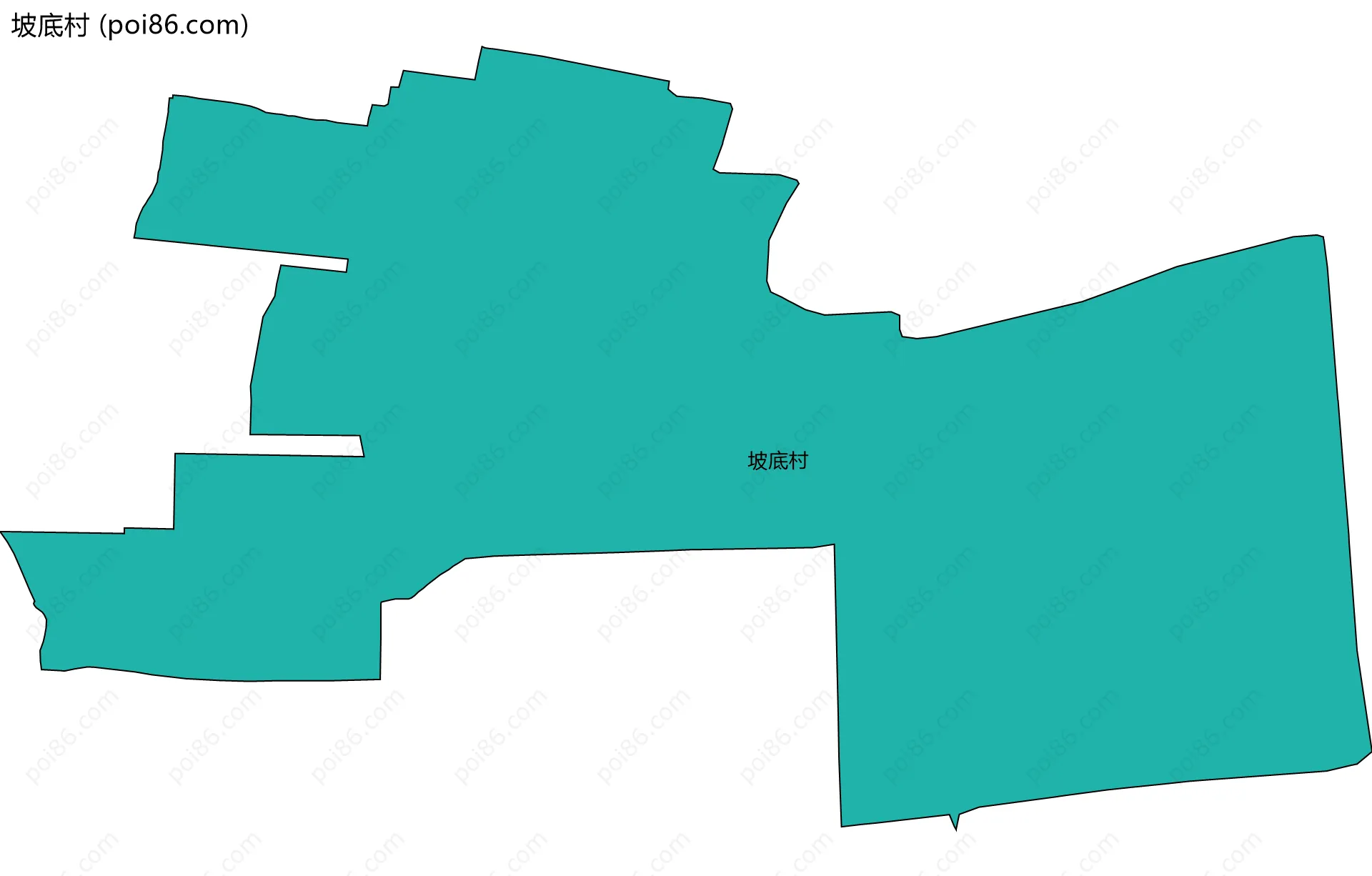 坡底村边界地图