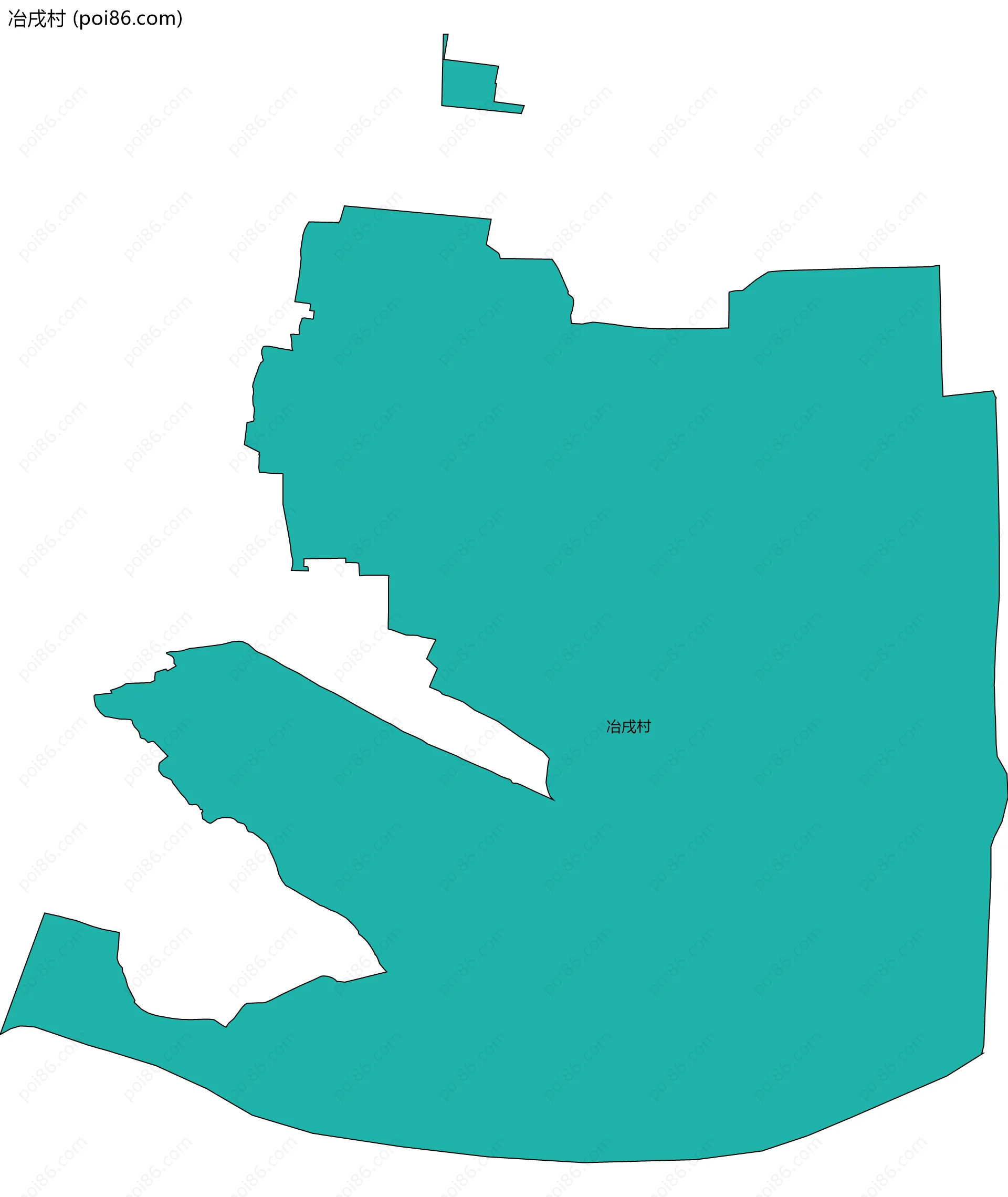 冶戌村边界地图