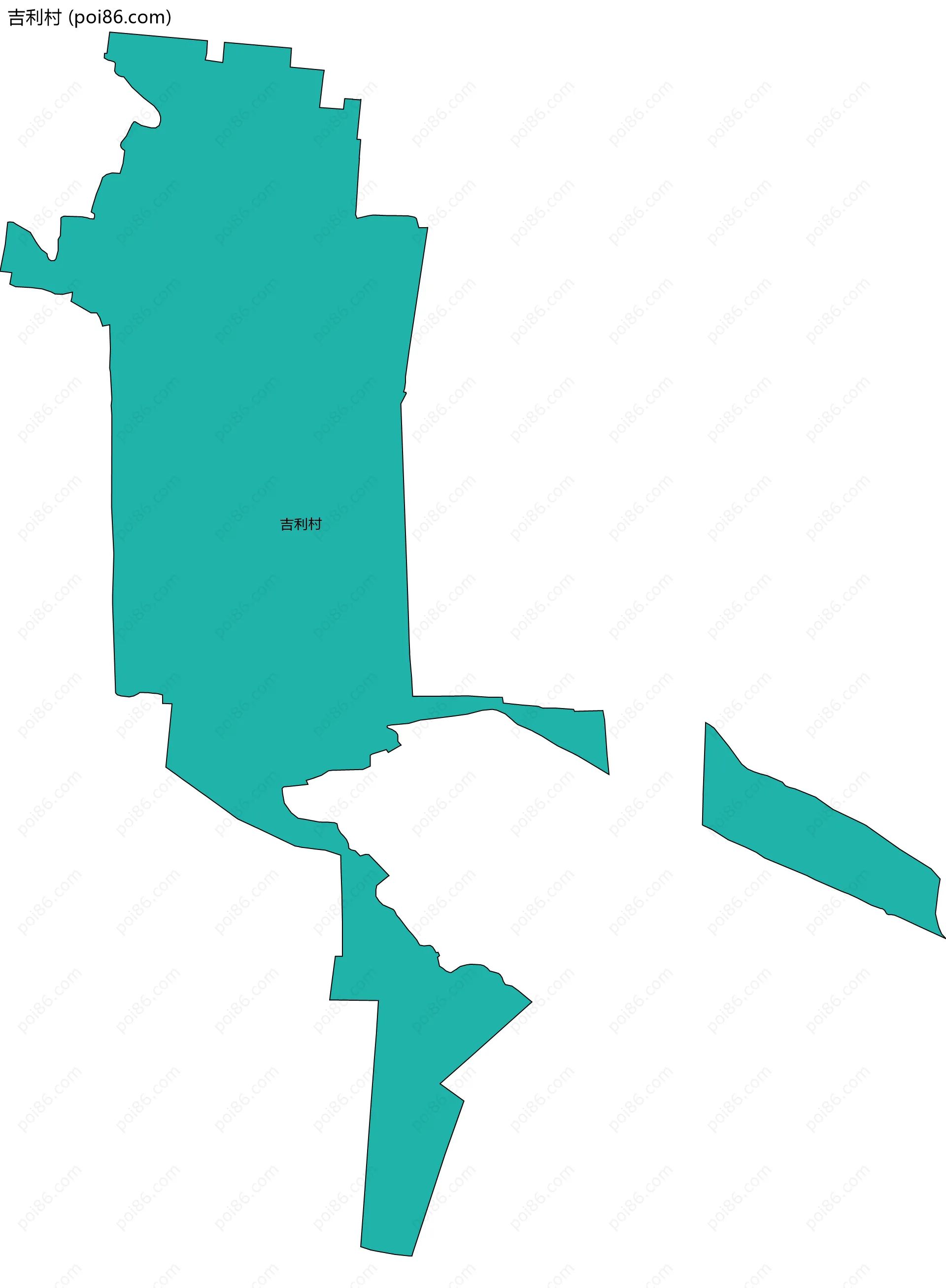吉利村边界地图