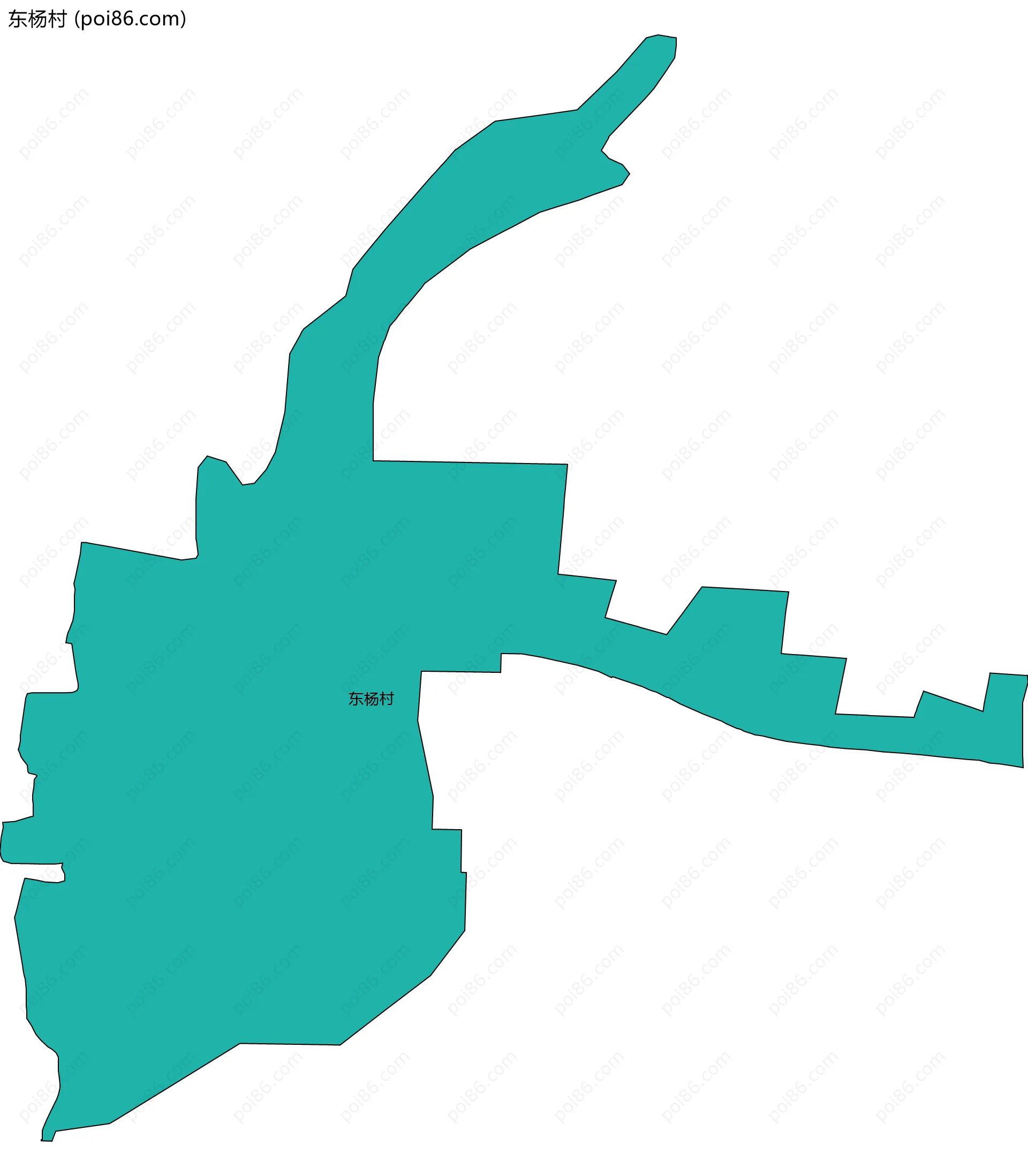 东杨村边界地图