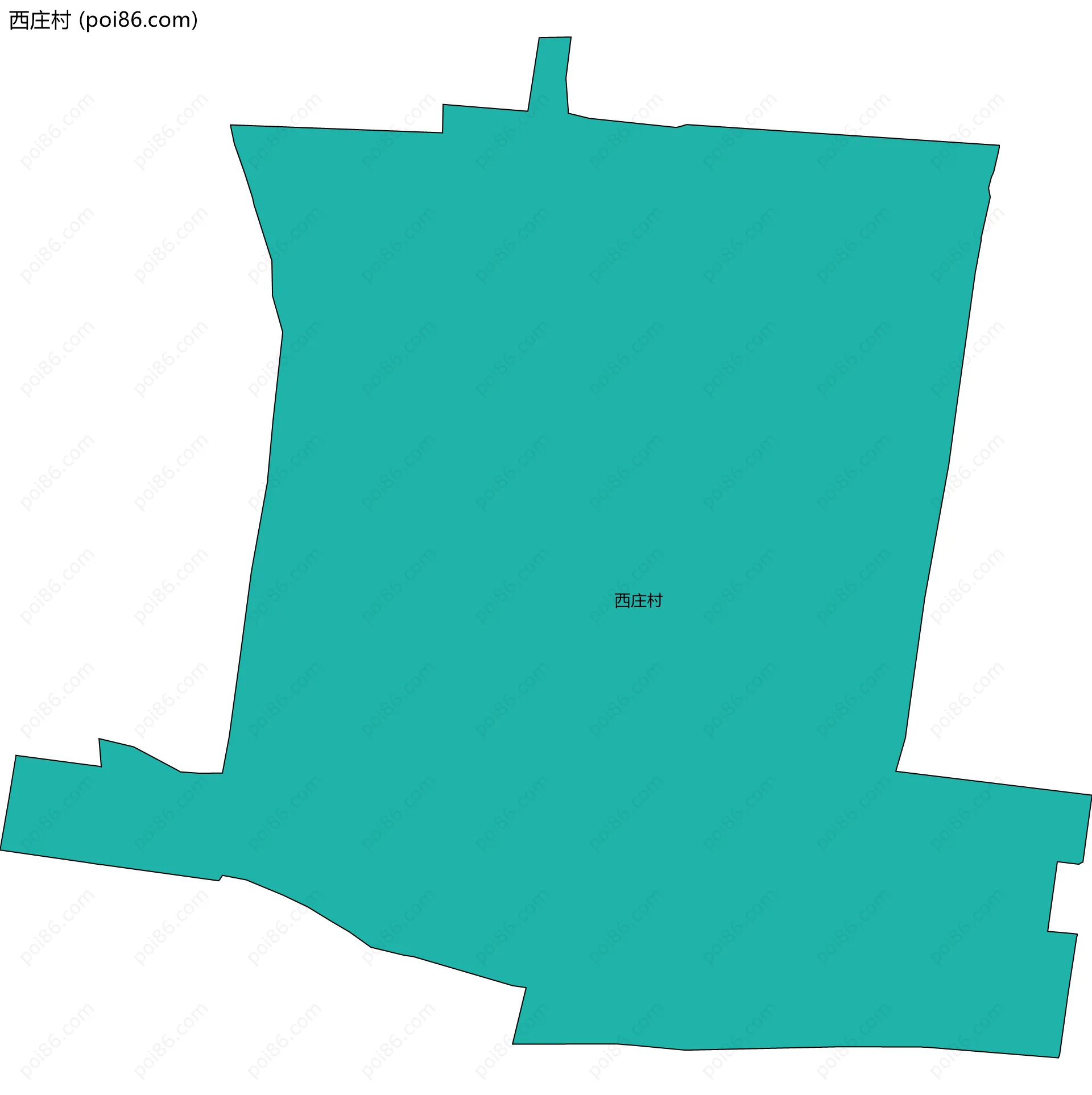 西庄村边界地图