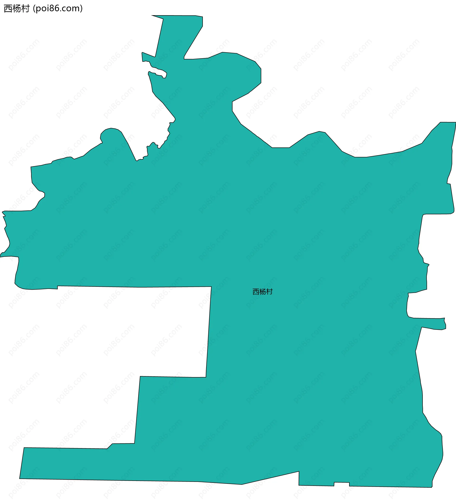 西杨村边界地图