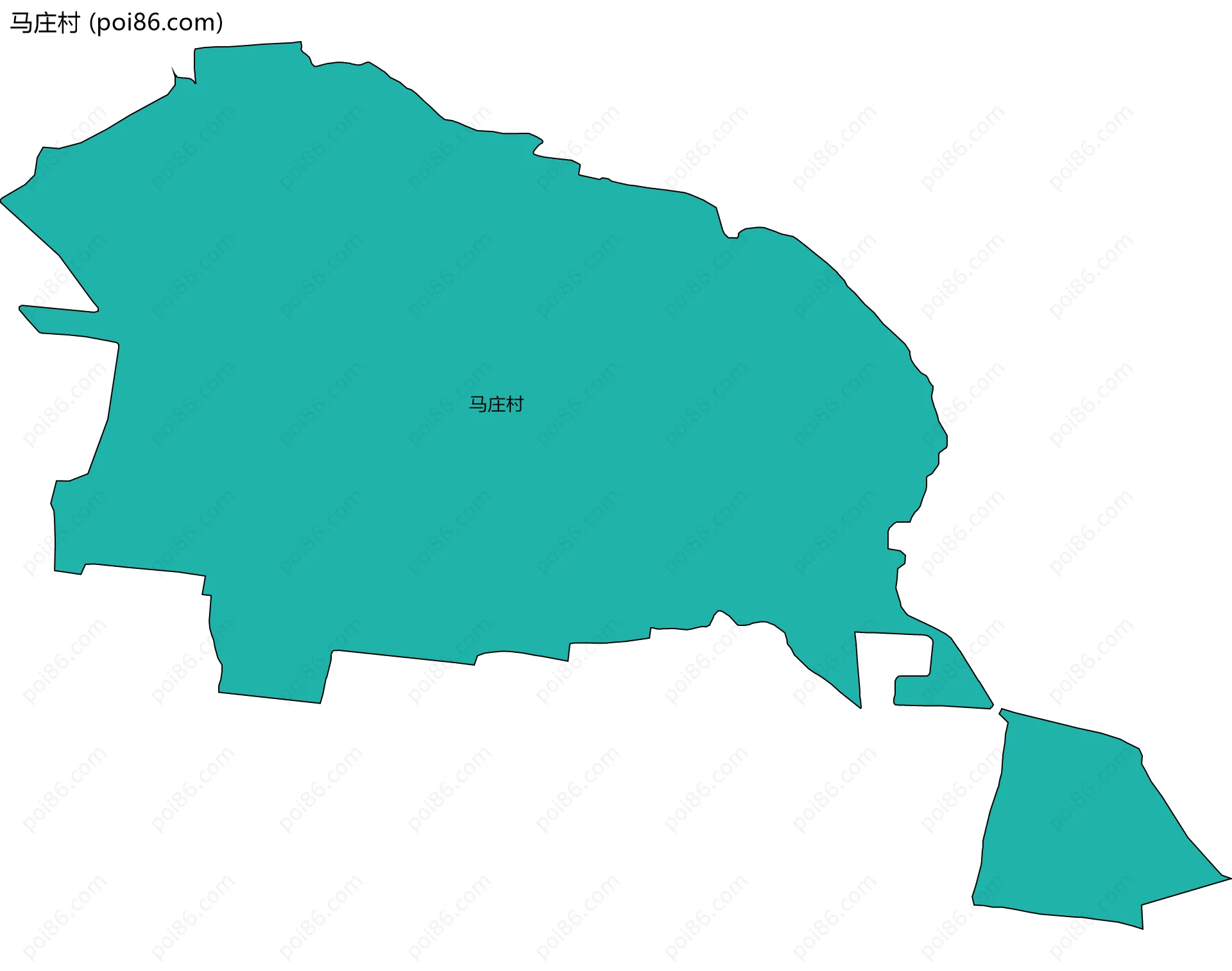 马庄村边界地图