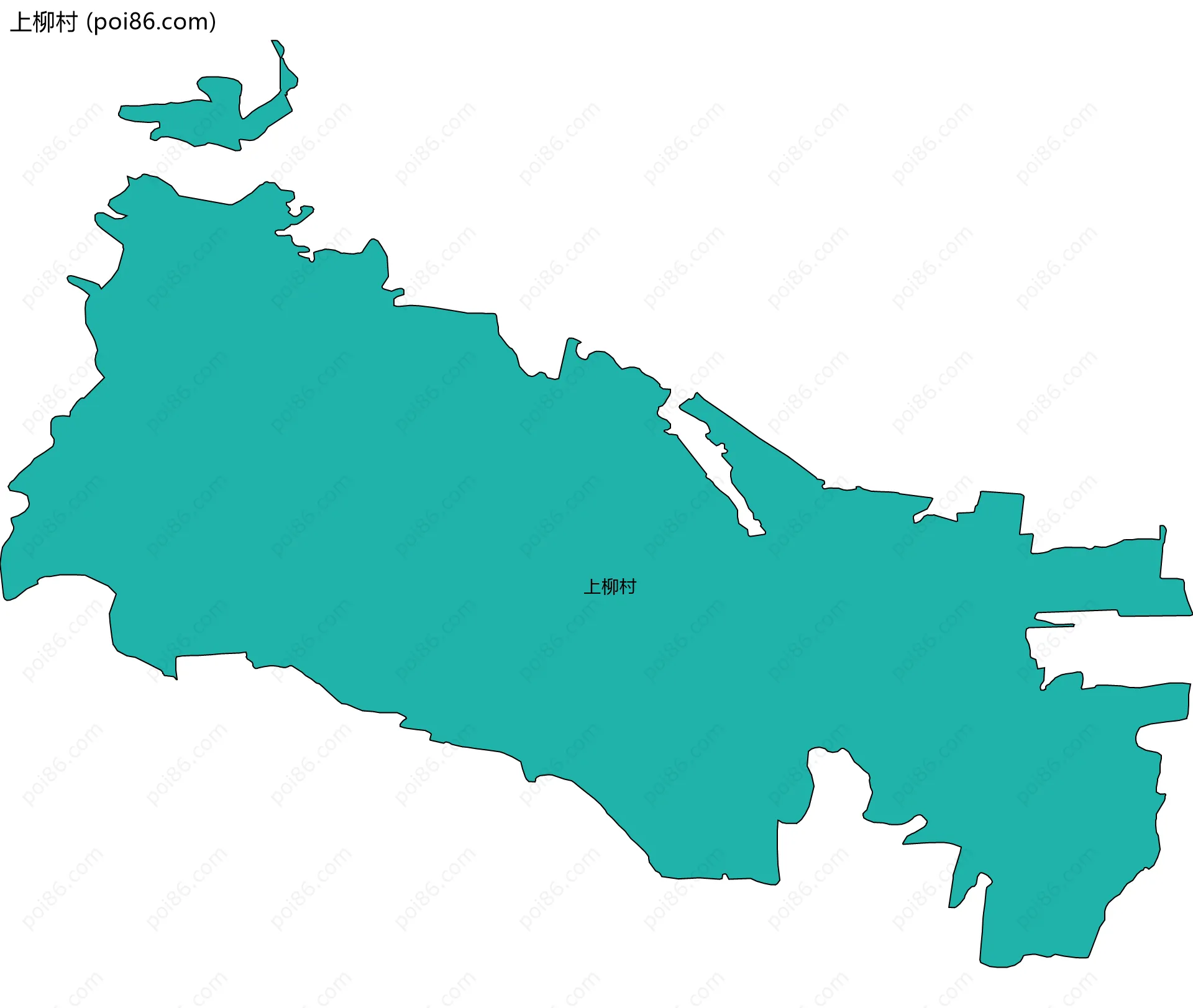 上柳村边界地图