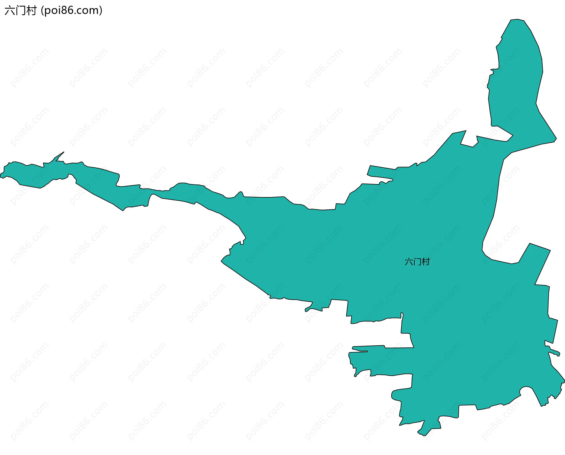 六门村边界地图
