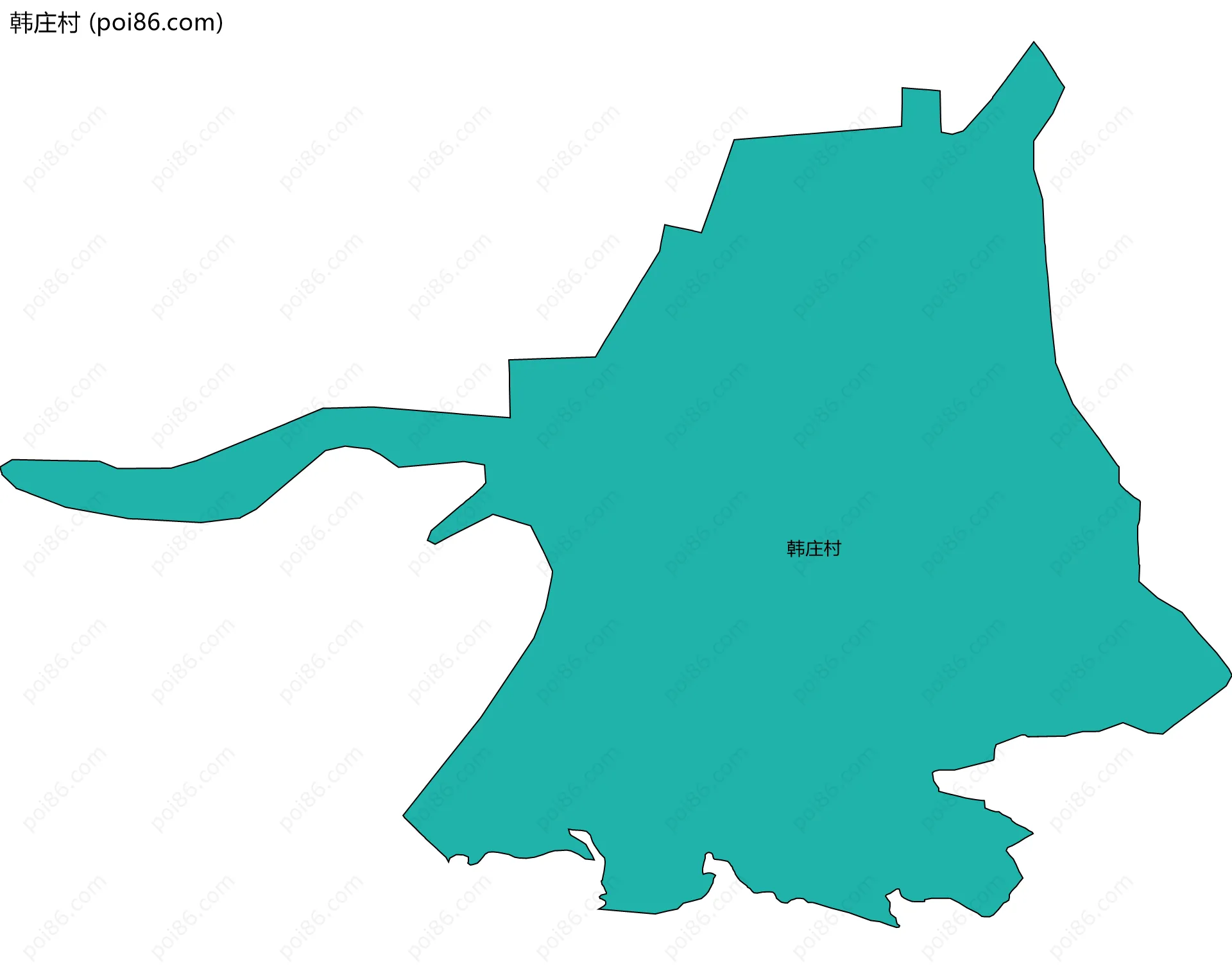 韩庄村边界地图