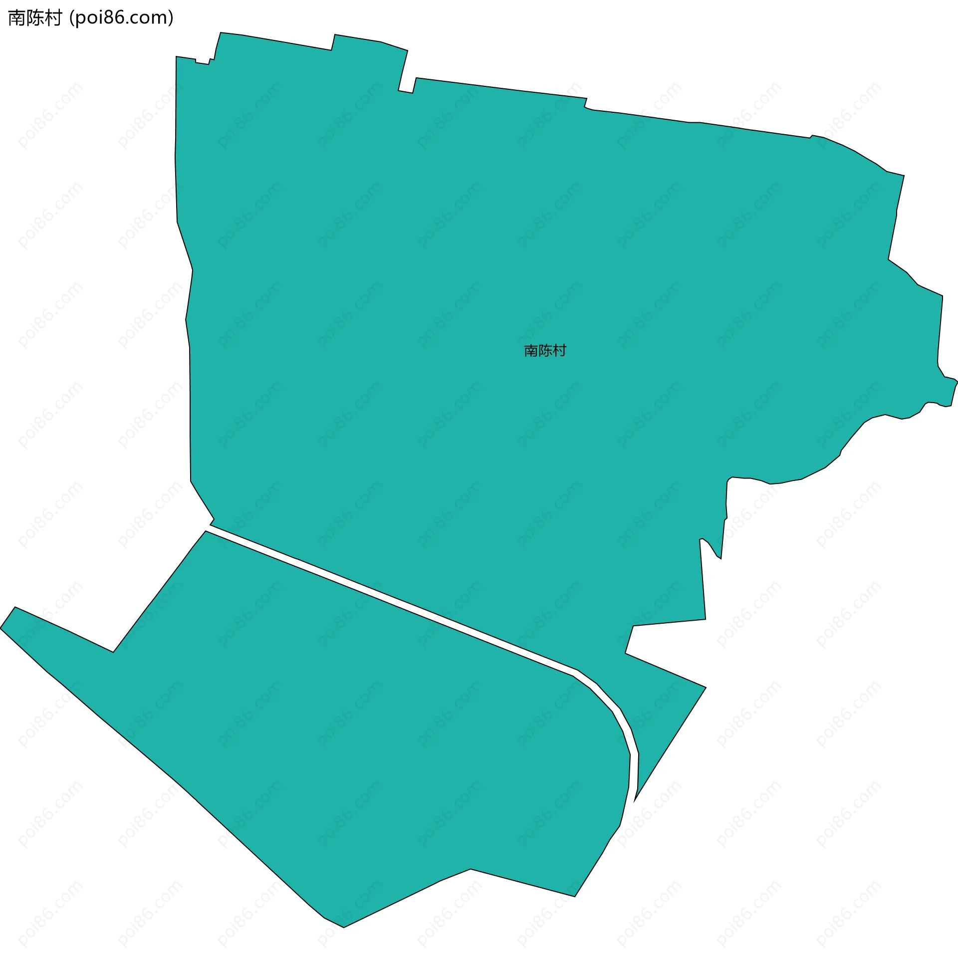 南陈村边界地图
