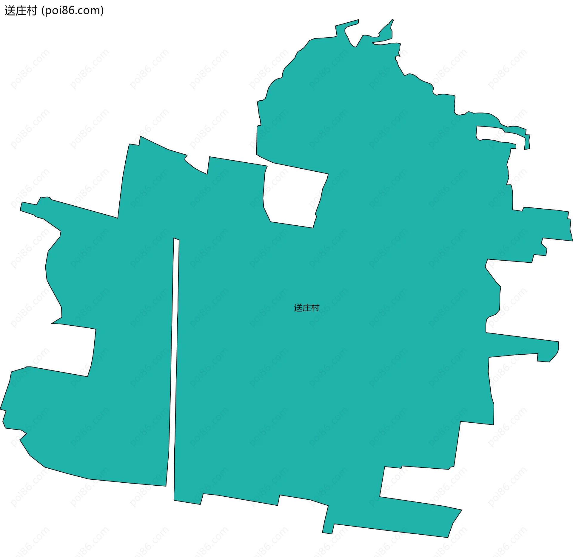 送庄村边界地图
