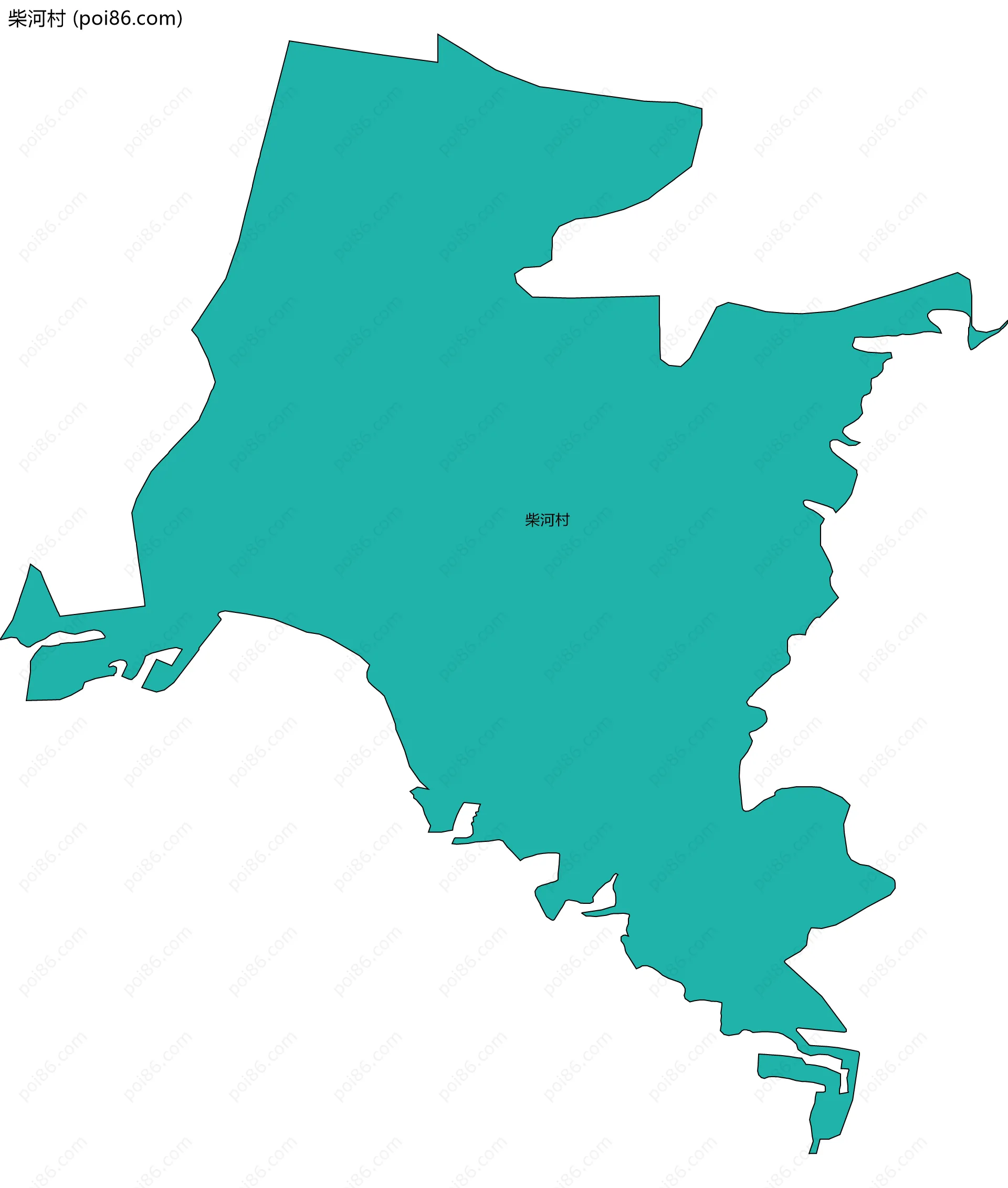 柴河村边界地图