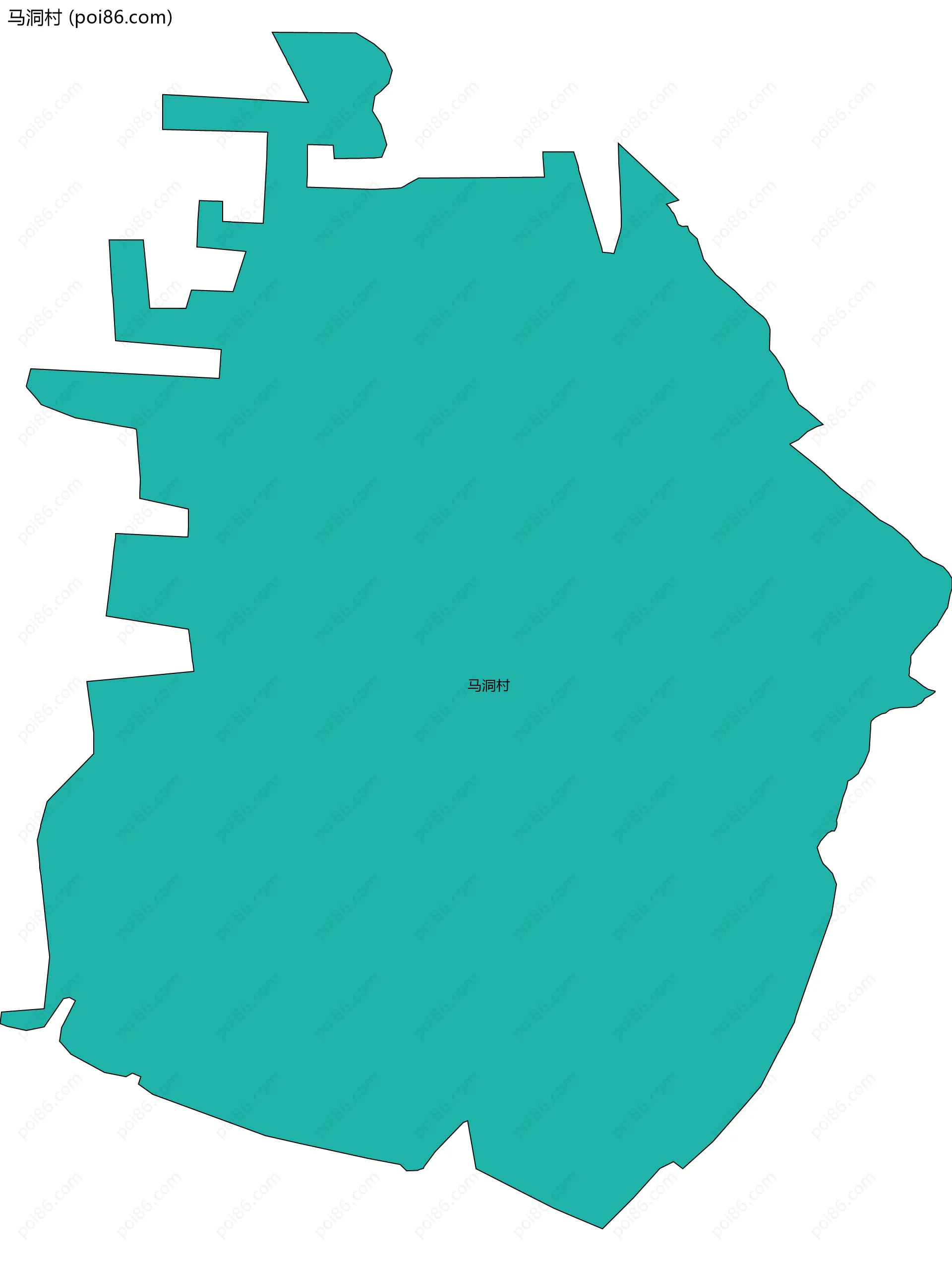 马洞村边界地图