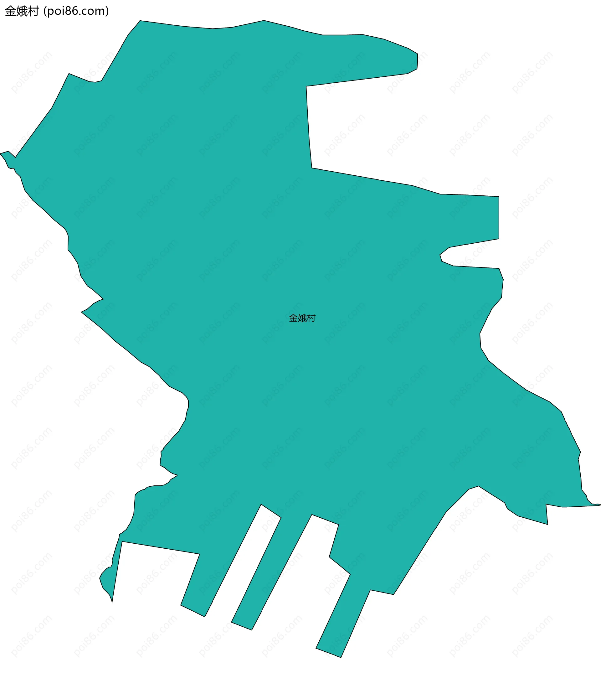 金娥村边界地图